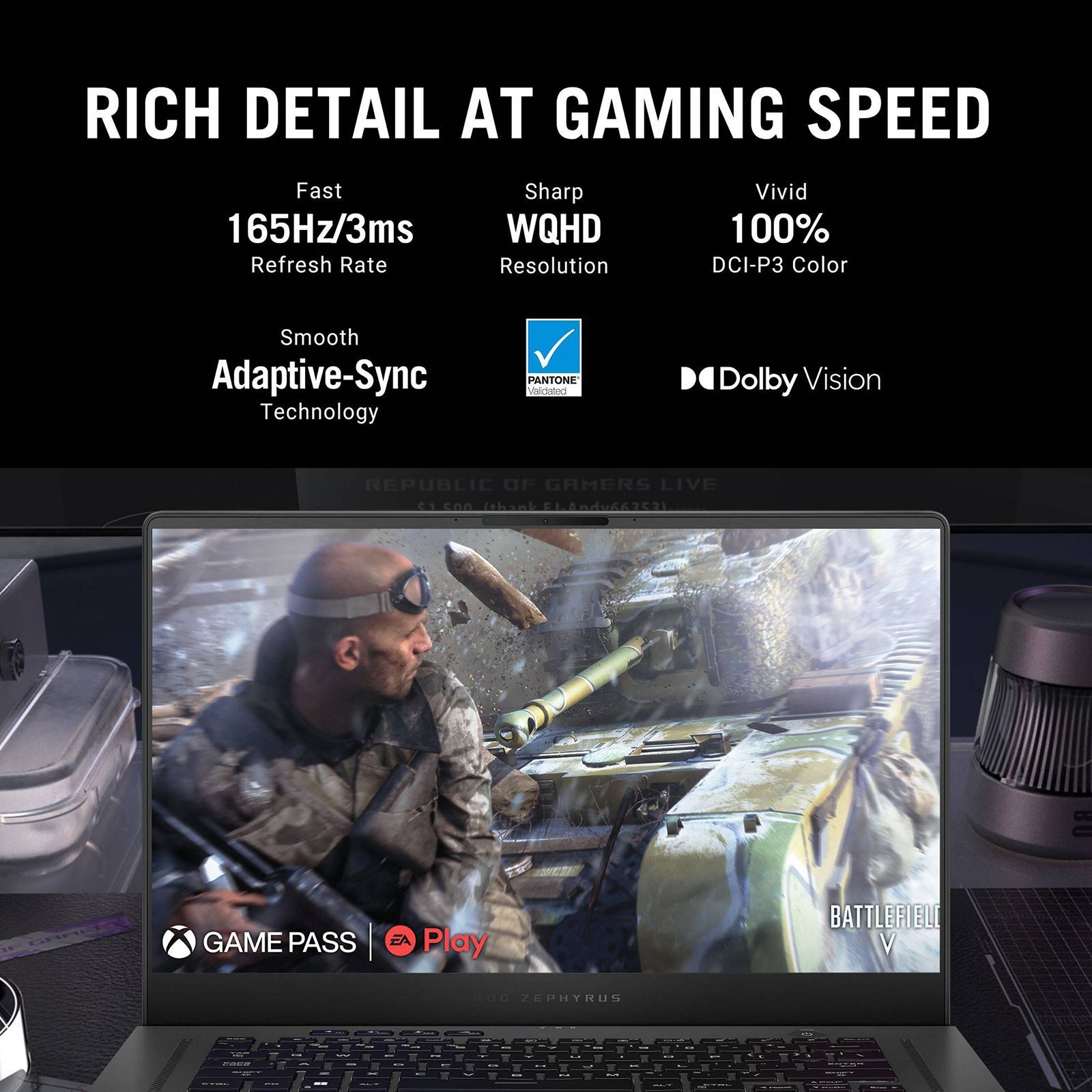 ASUS ROG Zephyrus G15 AMD Ryzen 9 Laptop (16GB, 1TB SSD, Windows 11 Home, 12GB GDDR6, 15.6 inch WQHD IPS Display, MS Office Home And Student, Eclipse Gray, 2.5Kg) ASUS ROG Zephyrus G15 AMD Ryzen 9 Laptop (16GB, 1TB SSD, Windows 11 Home, 12GB GDDR6, 15.6 inch WQHD IPS Display, MS Office Home And Student, Eclipse Gray, 2.5Kg)_16