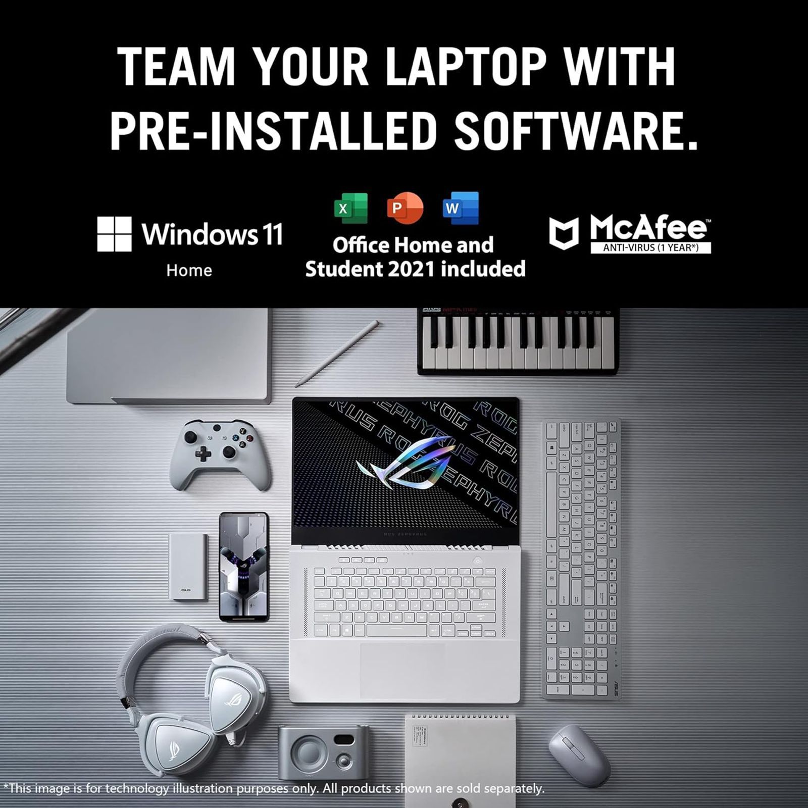 ASUS ROG Zephyrus G15 AMD Ryzen 9 (15.6 inch, 16GB, 1TB, Windows 11 Home, MS Office Home and Student, NVIDIA 3070 Ti Laptop GPU, WQHD IPS Display, Moonlight White, GA503RW-LN066WS) ASUS ROG Zephyrus G15 AMD Ryzen 9 (15.6 inch, 16GB, 1TB, Windows 11 Home, MS Office Home and Student, NVIDIA 3070 Ti Laptop GPU, WQHD IPS Display, Moonlight White, GA503RW-LN066WS)_18