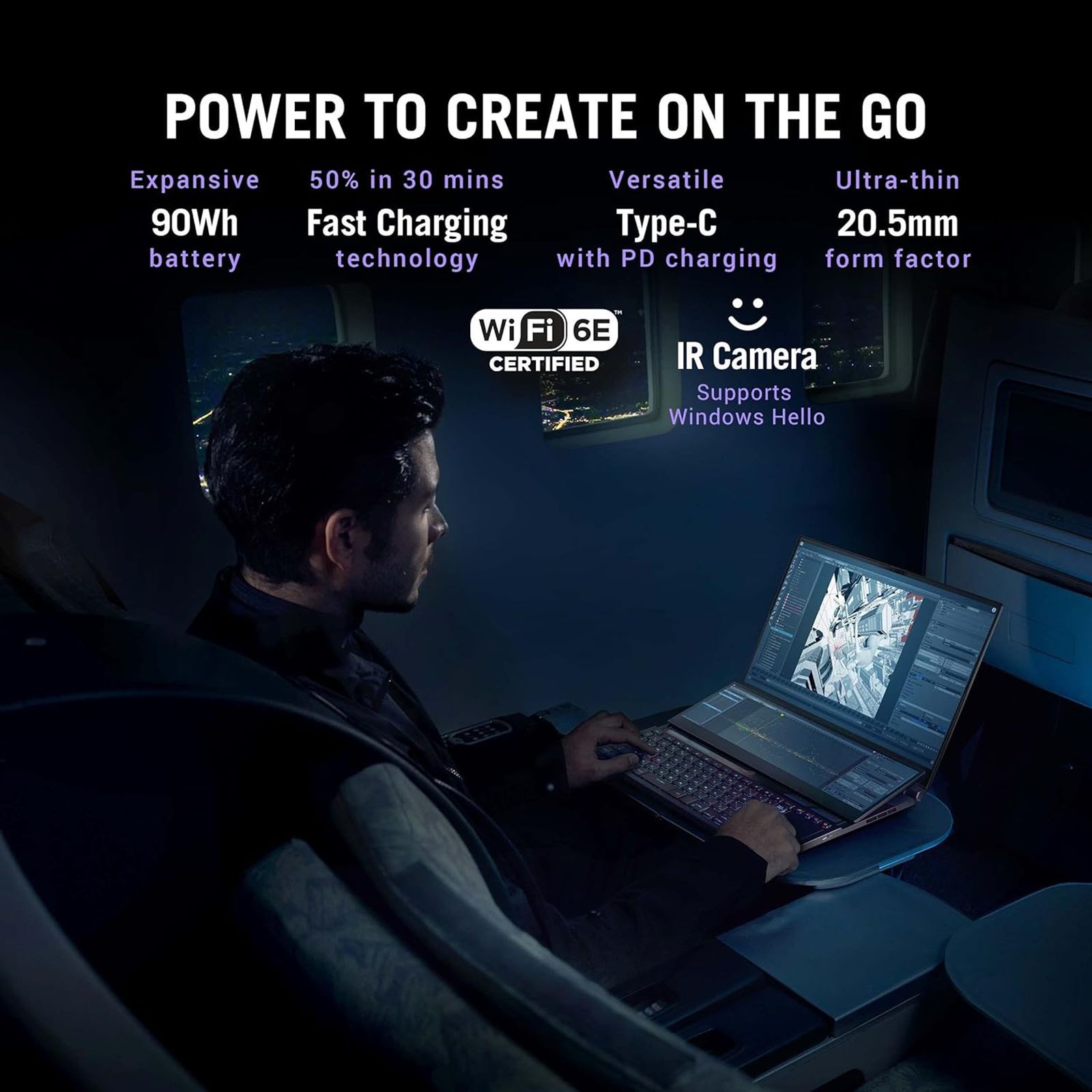 ASUS ROG Zephyrus G14 AMD Ryzen 7 (16 inch, 32GB, 2TB, Windows 11 Home, MS Office Home and Student, NVIDIA GeForce RTX 3060 Laptop GPU, FHD+ IPS Display, Black, GX650RM-LS019WS)_13