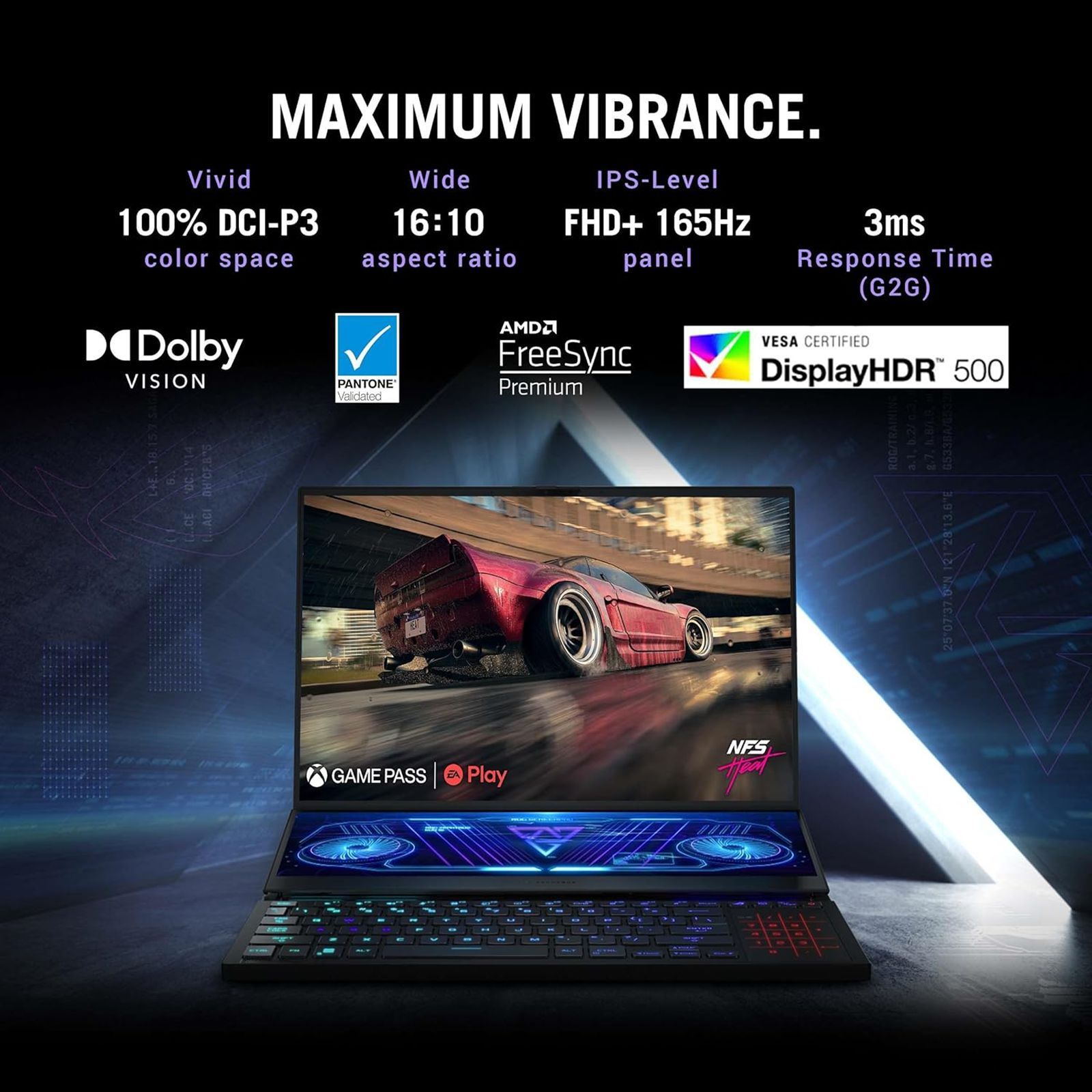 ASUS ROG Zephyrus G14 AMD Ryzen 7 (16 inch, 32GB, 2TB, Windows 11 Home, MS Office Home and Student, NVIDIA GeForce RTX 3060 Laptop GPU, FHD+ IPS Display, Black, GX650RM-LS019WS)_16