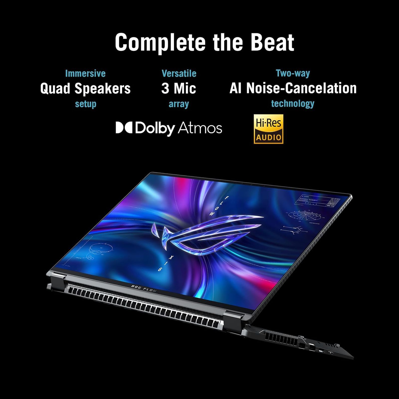 ASUS ROG Flow X16 AMD Ryzen 7 (16 inch, 16GB, 1TB, Windows 11 Home, MS Office Home and Student, NVIDIA GeForce RTX 3060, QHD+ IPS Display, Eclipse Gray, GV601RM-M6054WS)_12