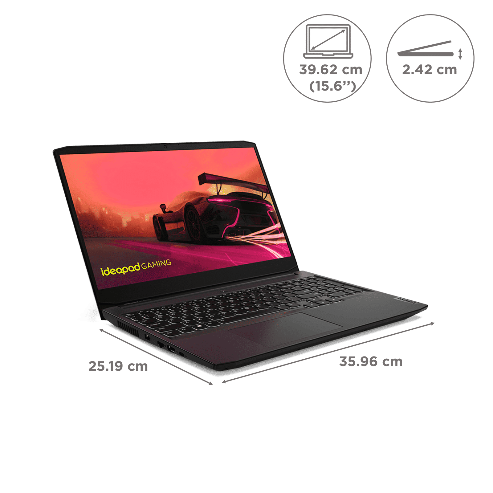 Lenovo IdeaPad Gaming 3 15ACH6 AMD Ryzen5 (15.6 inch, 8GB, 512GB, Windows 11 Home, MS Office 2021, NVIDIA GeForce GTX 1650 Graphics, Full HD IPS Display, Shadow Black, 82K201YCIN)_2