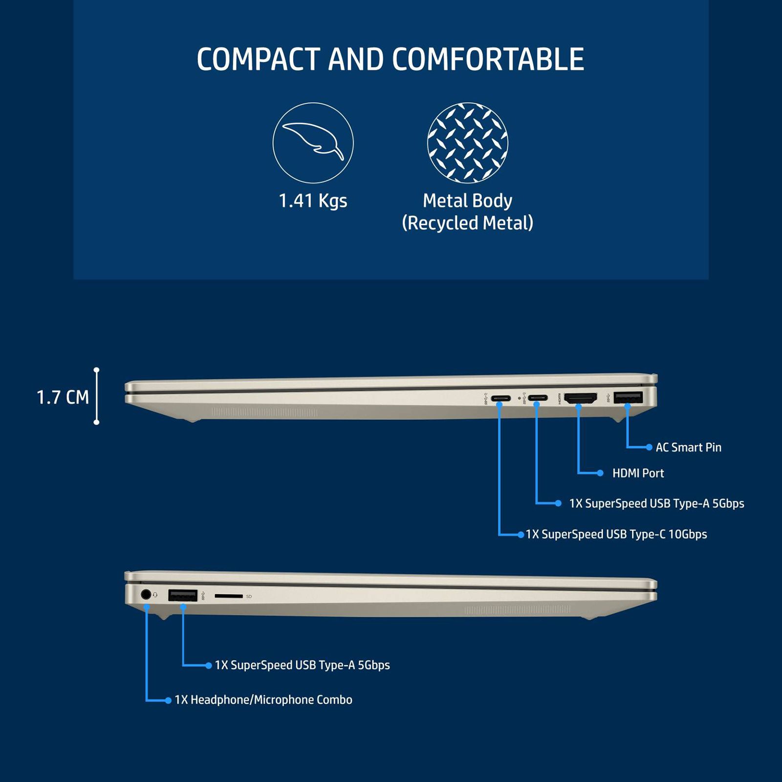 HP Pavilion Plus EH0025TU Intel Core i5 12th Gen (14 inch, 16GB, 512GB, Windows 11, MS Office Home and Student, Intel Iris Xe Graphics, Full HD IPS Display, Warm Gold Aluminium, 6H2F4PA#ACJ) HP Pavilion Plus EH0025TU Intel Core i5 12th Gen (14 inch, 16GB, 512GB, Windows 11, MS Office Home and Student, Intel Iris Xe Graphics, Full HD IPS Display, Warm Gold Aluminium, 6H2F4PA#ACJ)_9