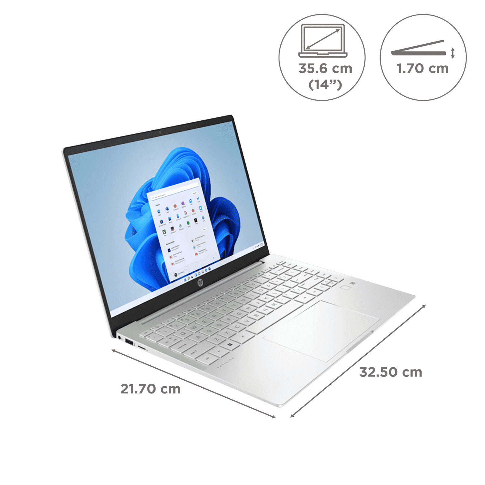 HP Pavilion DV2014TU Intel Core i5 12th Gen (14 inch, 16GB, 512GB, Windows 11 Home, MS Office Home and Student, Intel Iris Xe Graphics, FHD Display, Natural Silver, 6K9C3PA#ACJ)_2