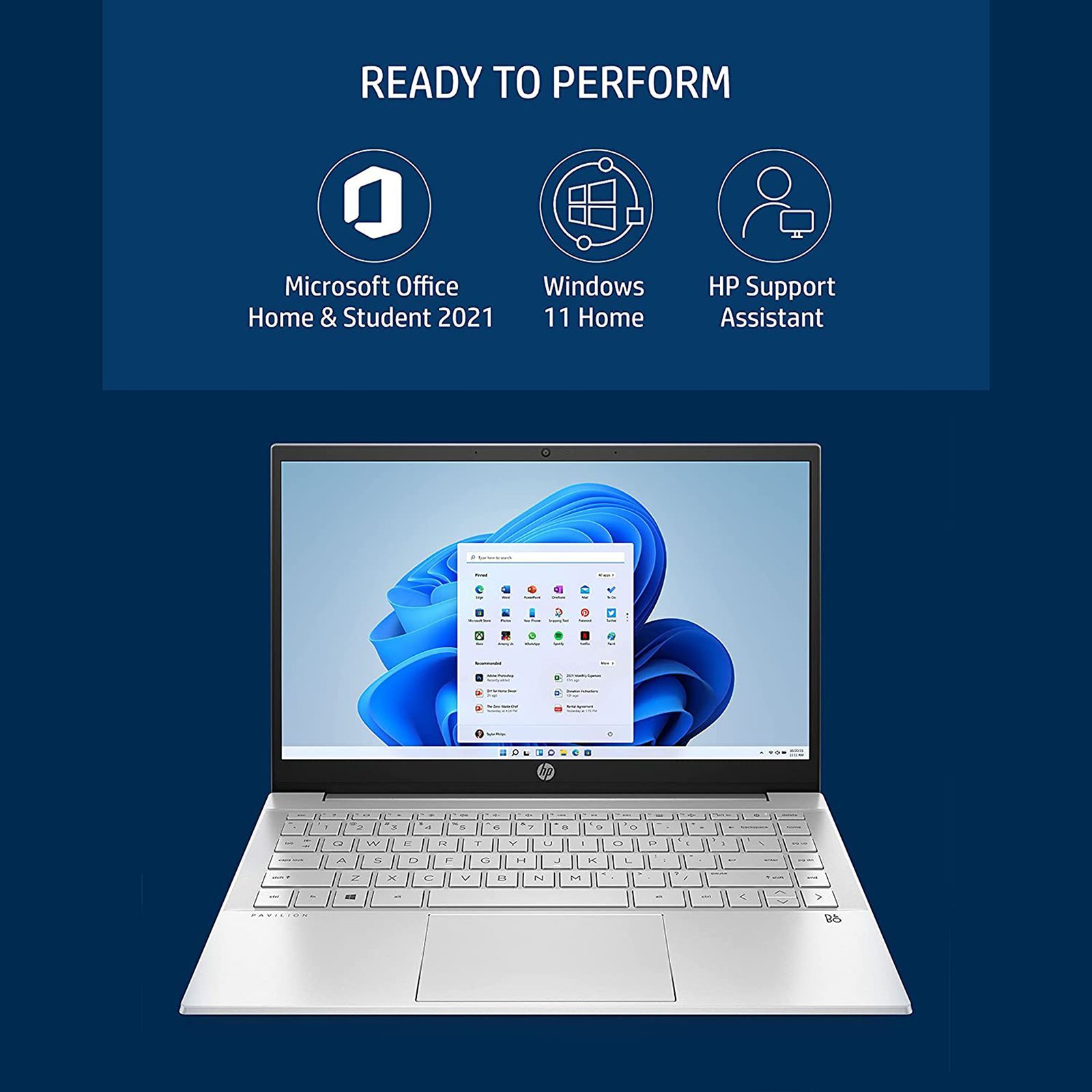 HP Pavilion DV2053TU Intel Core i5 12th Gen (14 Inch, 8GB, 512GB, Windows 11 Home, MS Office Home and Student, Intel UHD Graphics, FHD IPS Display, Natural Silver, 6K9C6PA#ACJ)_6