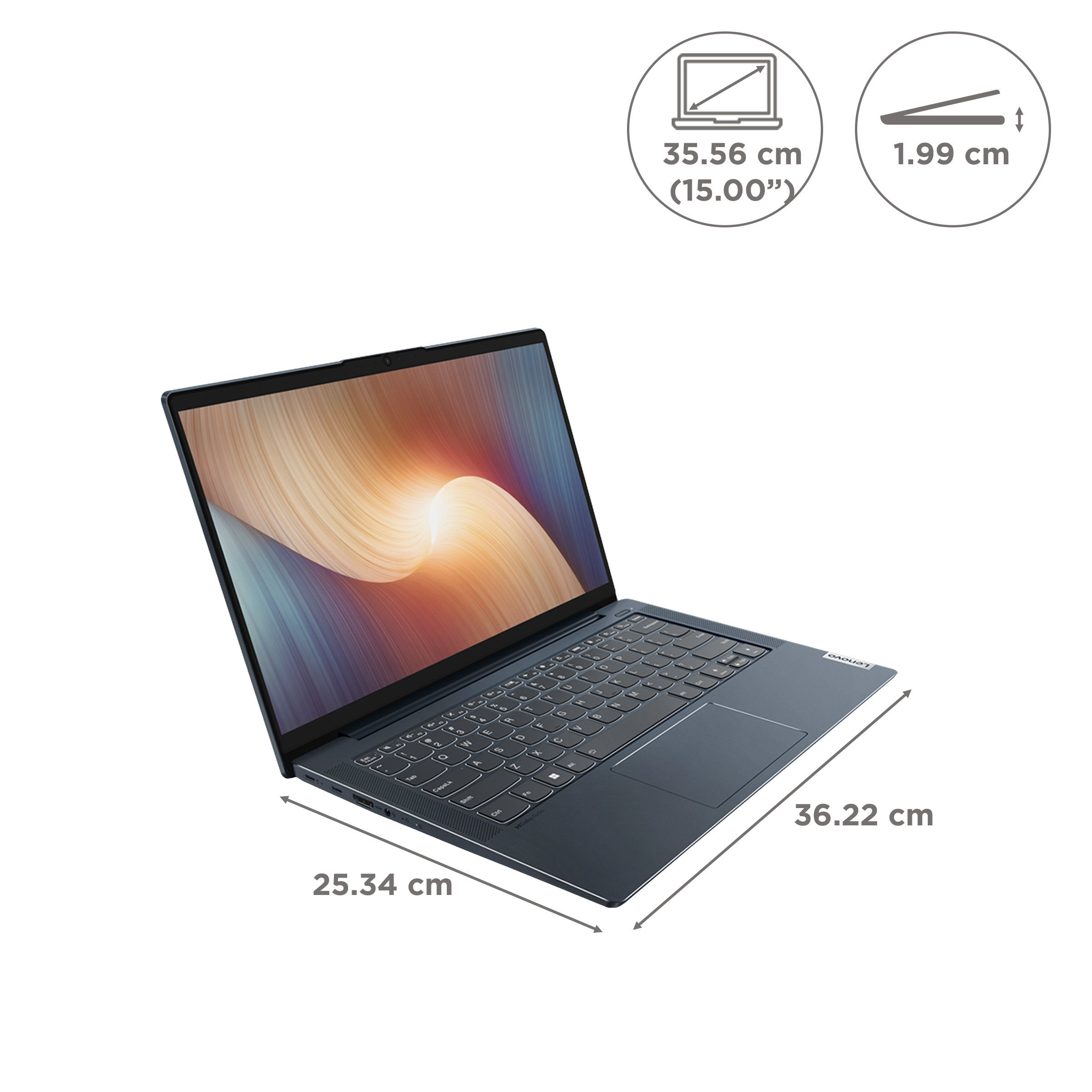 Lenovo IdeaPad Slim 5 15ITL05 AMD Ryzen 5 (15.6 inch, 16GB, 512GB, Windows 11, MS Office 2021, Integrated Intel Iris Xe, Full HD IPS Display , Platinum Grey, 82SE0061IN)_2