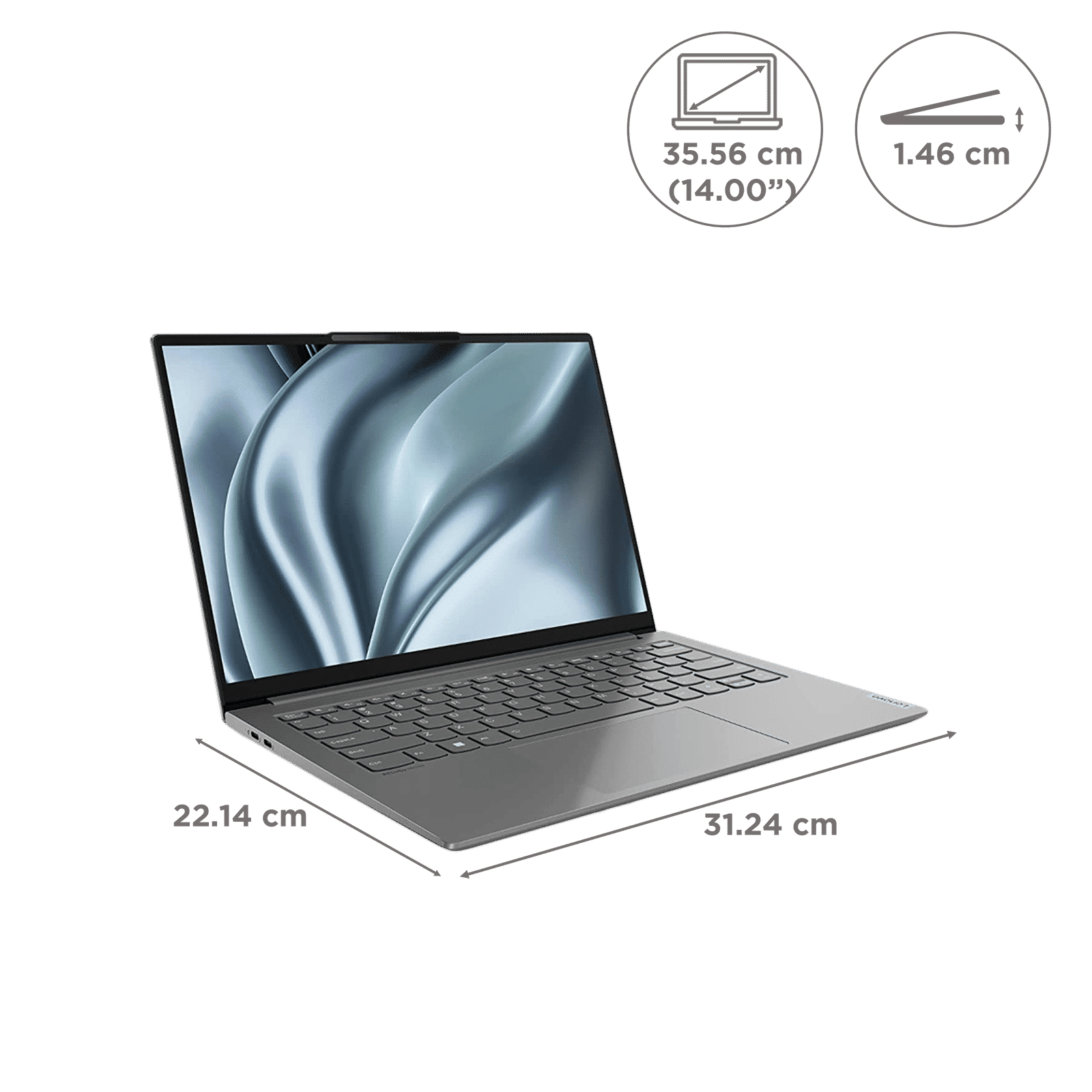 Lenovo Yoga Slim 7 Pro 14IHU5 Intel Core i5 11th Gen Thin & Light Laptop (16GB, 512GB SSD, Windows 11 Home, 14 inch 2.8K IPS Display, MS Office 2021, Slate Grey, 1.3 KG)_2