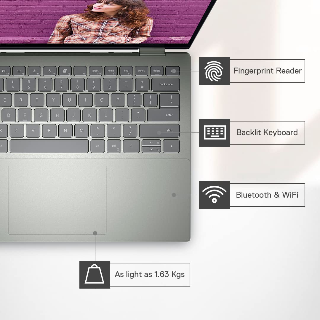 DELL Inspiron 7425 AMD Ryzen 7 (14 inch, 16GB, 512GB, Windows 11 Home, MS Office Home and Student 2021, AMD Radeon, FHD Display, Platinum Silver, D560733WIN9P)_10