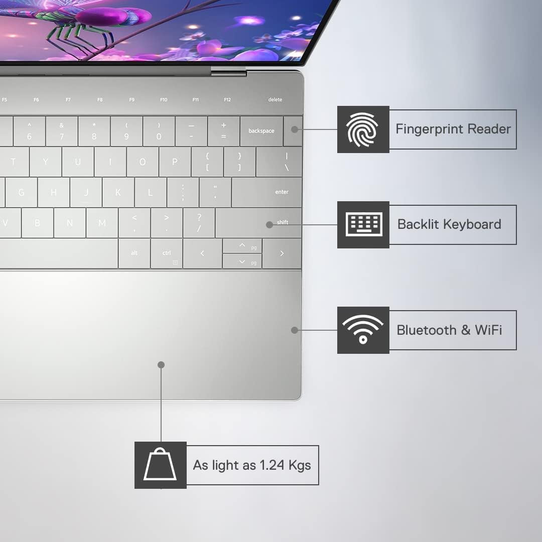 DELL XPS 13 Plus Intel Evo Core i5 12th Gen (13.4 inch, 16GB, 512GB, Windows 11 Home, MS Office 2021, Intel Iris Xe Graphics, UHD Plus OLED Display, Platinum Silver, D560072WIN9S)_12