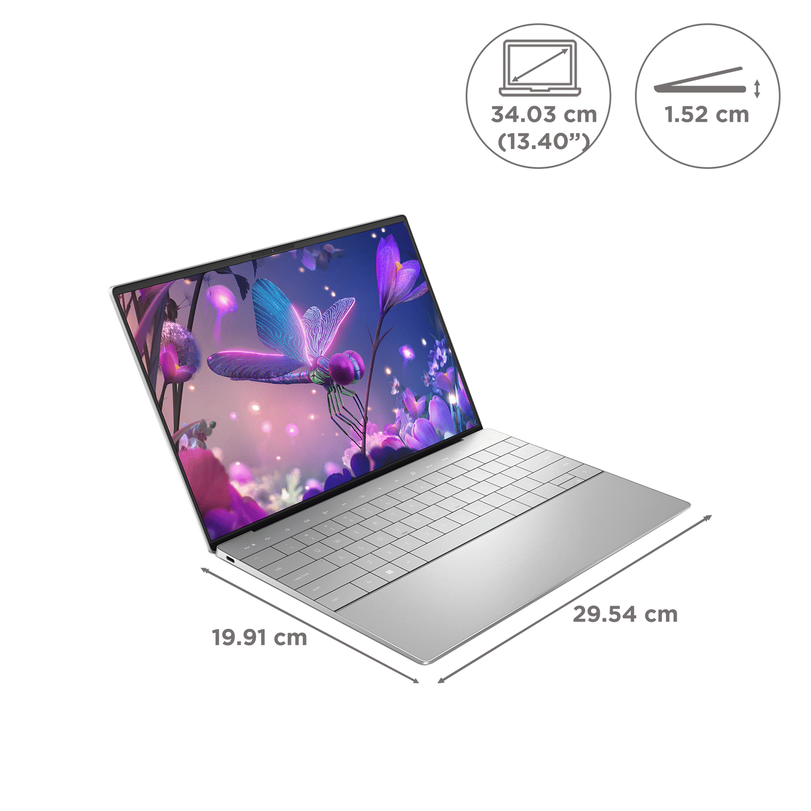 DELL XPS 13 Plus Intel Evo Core i7 11th Gen (13.4 inch, 16GB, 1TB, Windows 11 Pro, Intel Iris Xe, UHD Plus OLED Display, Silver, D560073WIN9S)_2