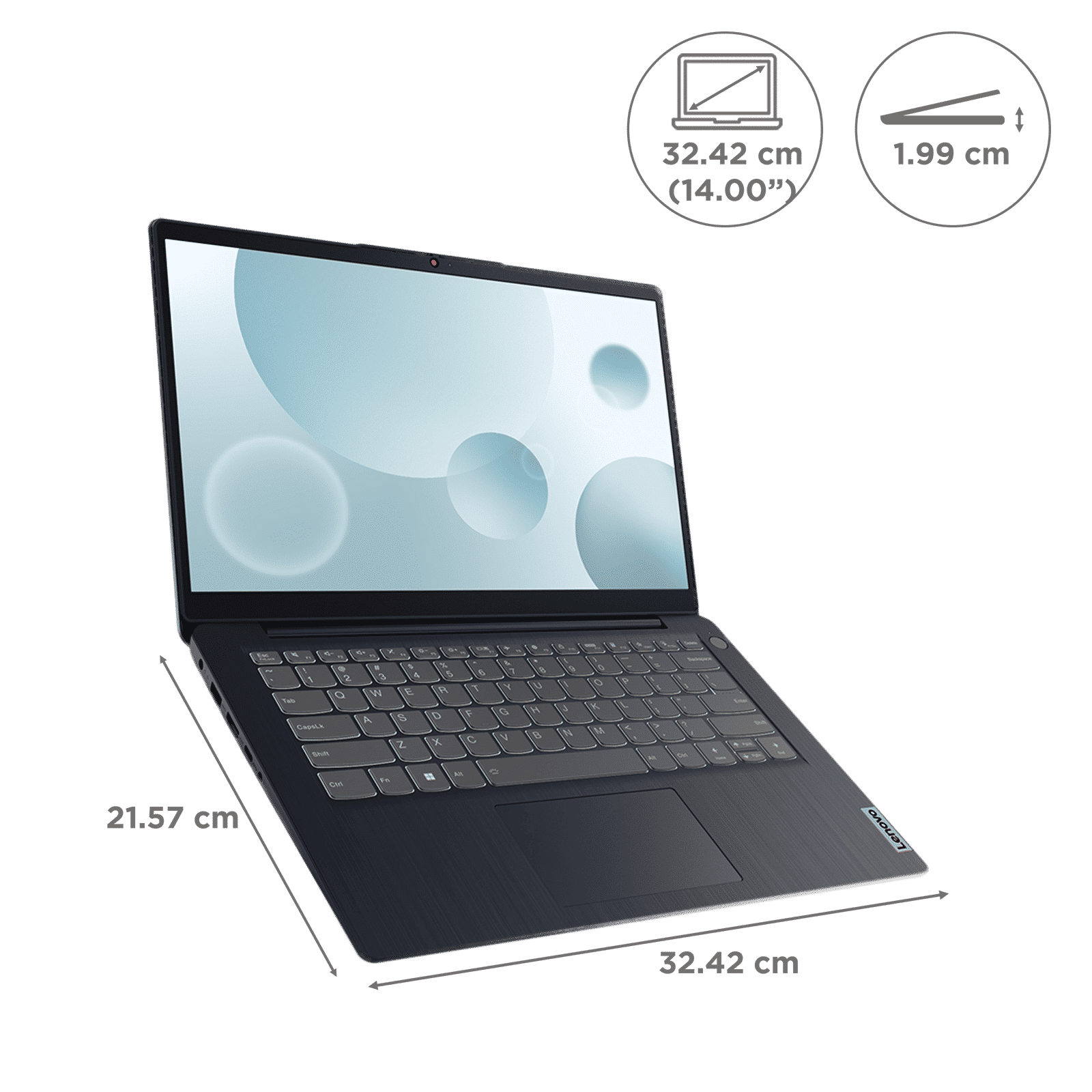 Lenovo Slim 3 Intel Core i5 12th Gen (14 inch, 8GB, 512GB, Windows 11, MS Office 2021, Intel Iris Xe Graphics, Full HD IPS Display, Abyss Blue, 82RJ005CIN)_2