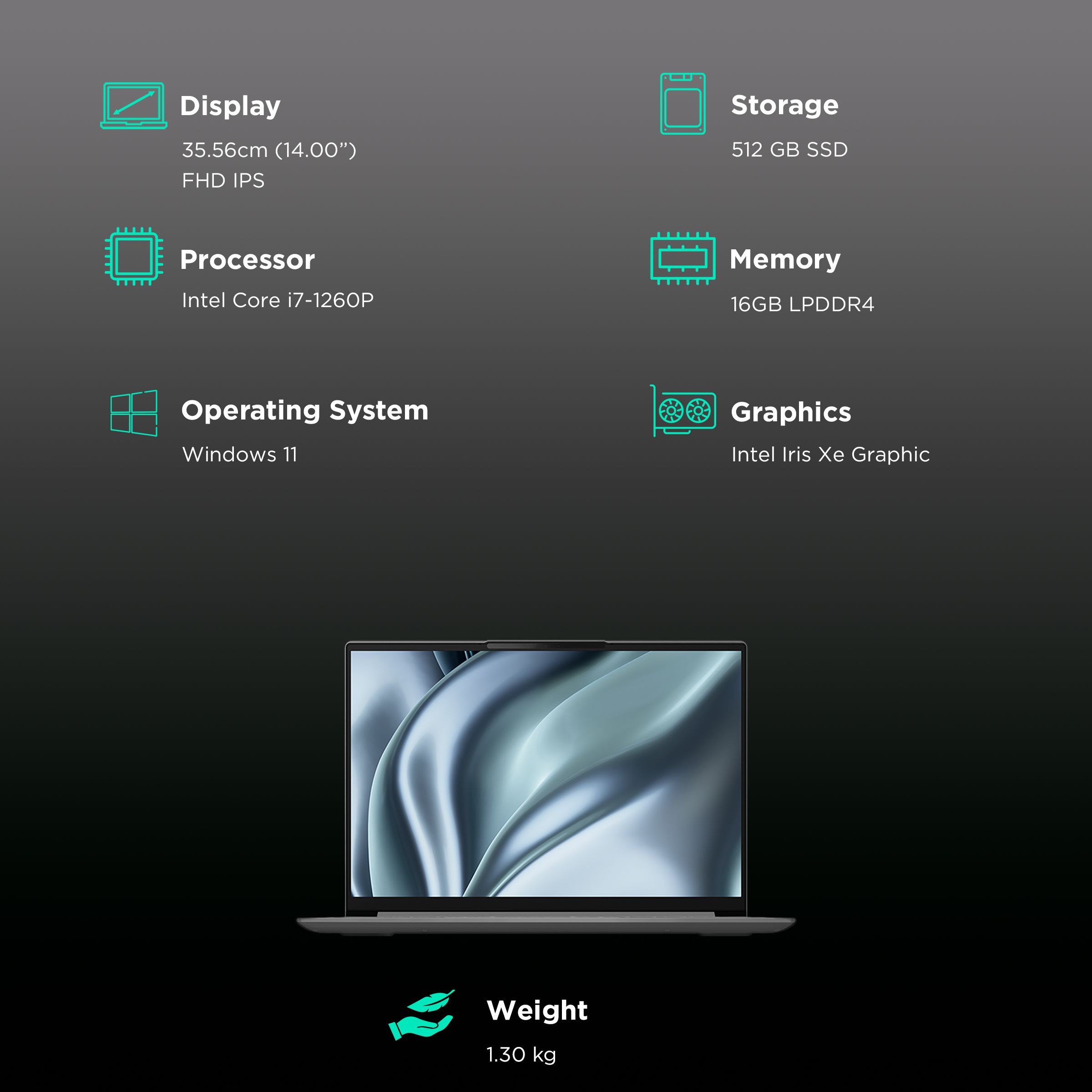 Lenovo Yoga Slim 7 Pro Intel Core i7 12th Gen (14 inch, 16GB, 512GB, Windows 11, MS Office 2021, Intel Iris Xe Graphics, IPS Display, Slate Grey, 82NC0053IN)_3