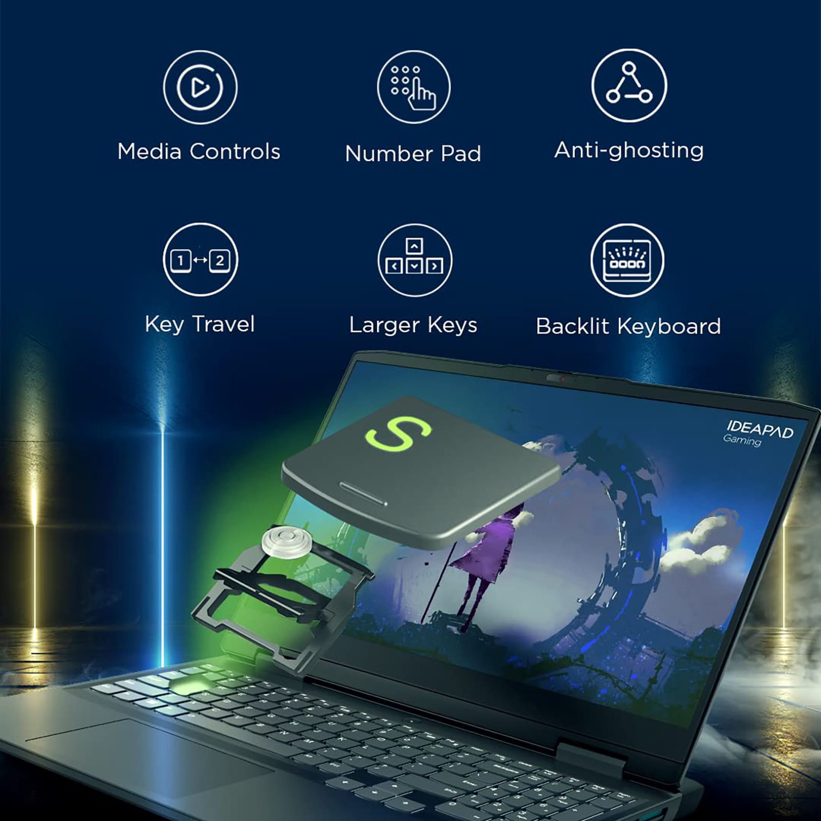 Lenovo IdeaPad Gaming 3 16IAH7 Intel Core i7 12th Gen (16 inch, 16GB, 512GB, Windows 11 Home, MS Office 2021, NVIDIA GeForce RTX 3060 Graphics, WUXGA IPS Display, Onyx Grey, 82SA00B2IN)_14