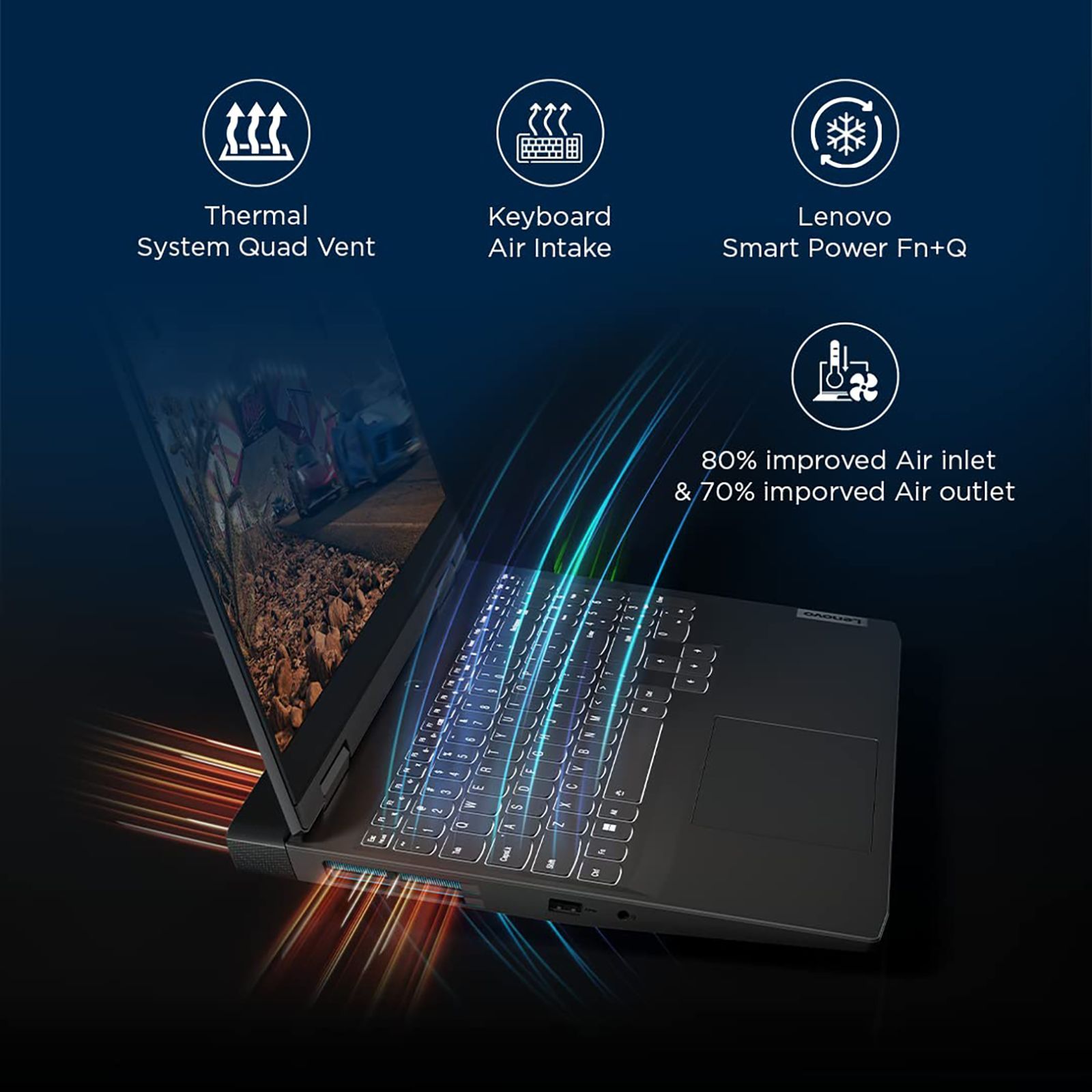 Lenovo IdeaPad Gaming 3 16IAH7 Intel Core i7 12th Gen (16 inch, 16GB, 512GB, Windows 11 Home, MS Office 2021, NVIDIA GeForce RTX 3060 Graphics, WUXGA IPS Display, Onyx Grey, 82SA00B2IN)_15