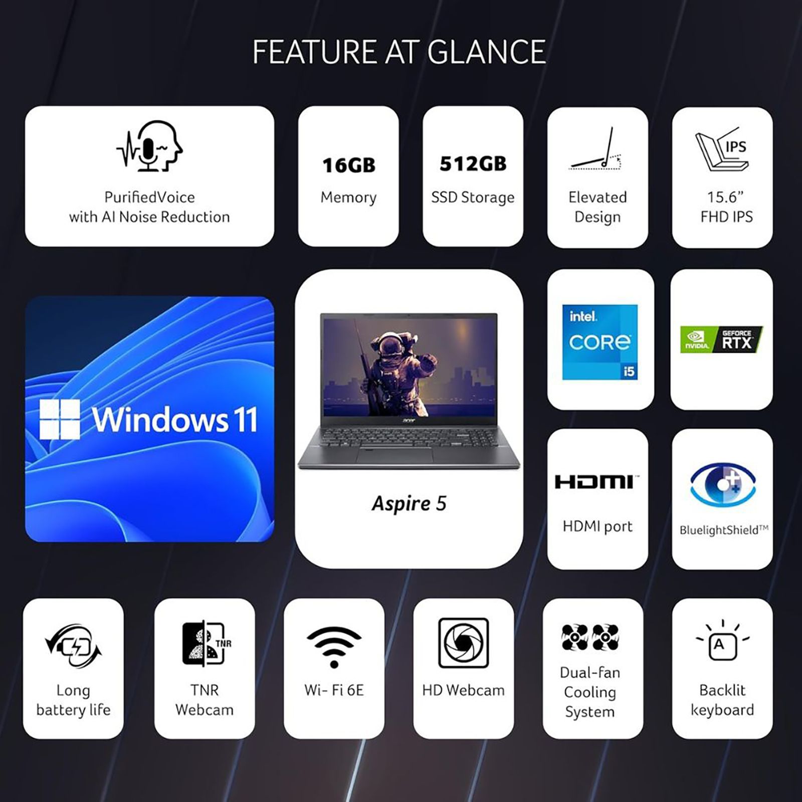 acer Aspire 5 A515-57G Intel Core i5 12th Gen (15.6 inch, 16GB, 512GB, Windows 11, MS Office 2021, NVIDIA RTX 2050, FHD IPS Display, Steel Gray, UN.K9TSI.003)_11