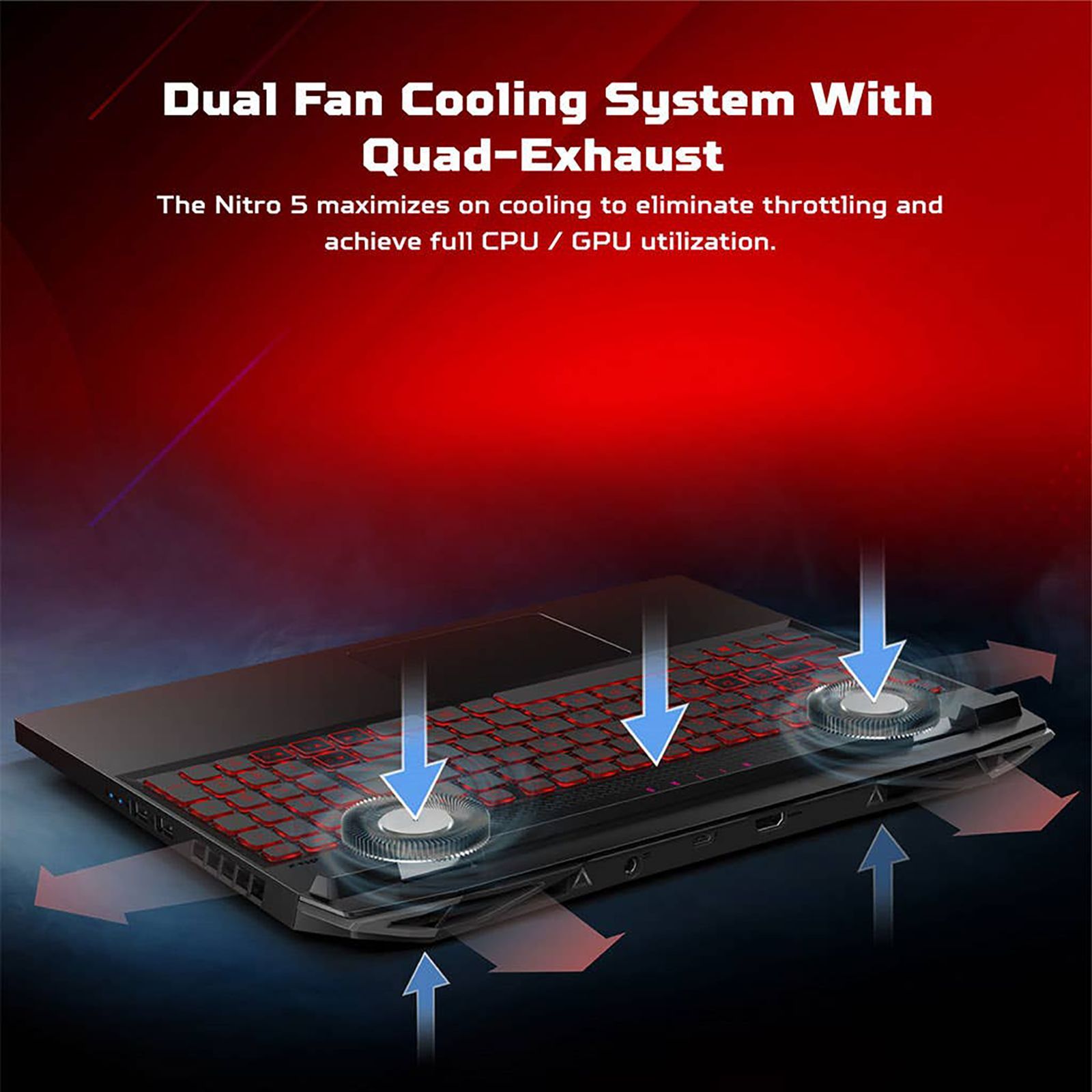 acer Nitro 5 Intel Core i5 12th Gen Gaming Laptop (16GB, 512GB SSD, Windows 11 Home, 4GB Graphics, 15.6 inch 144 Hz FHD IPS Display, NVIDIA GeForce RTX 3050, MS Office 365, Obsidian Black, 2.6 KG)_14