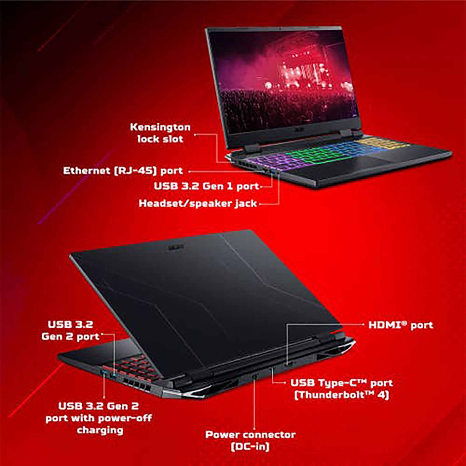acer Nitro 5 Intel Core i5 12th Gen Gaming Laptop (16GB, 512GB SSD, Windows 11 Home, 4GB Graphics, 15.6 inch 144 Hz FHD IPS Display, NVIDIA GeForce RTX 3050, MS Office 365, Obsidian Black, 2.6 KG)_16