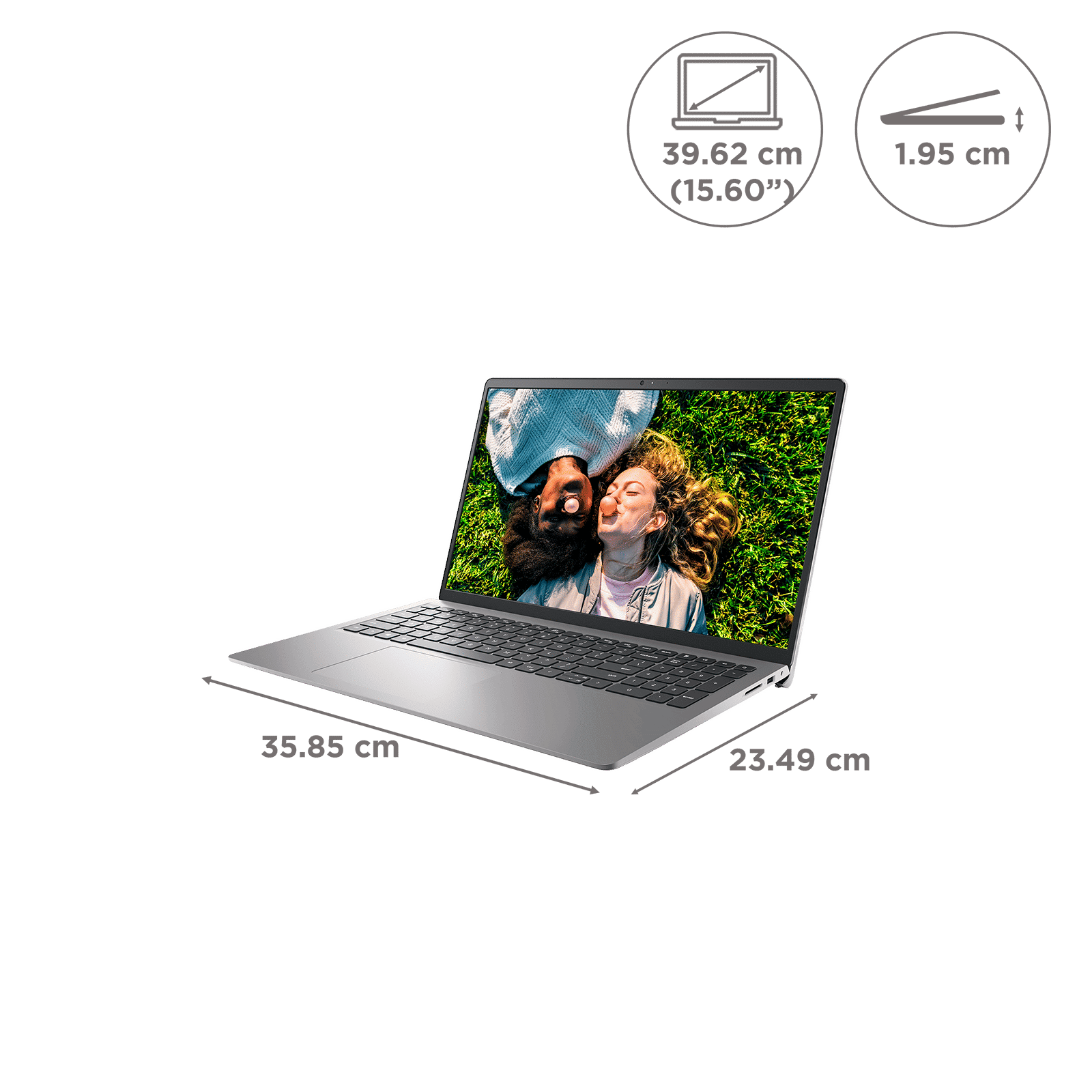 DELL Inspiron 3520 Intel Core i5 12th Gen (15.6 inch, 8GB, 512GB, Windows 11, Microsoft Office 2021, Intel UHD Graphics, FHD LED Backlit Display, Platinum Silver, D560885WIN9S)_2