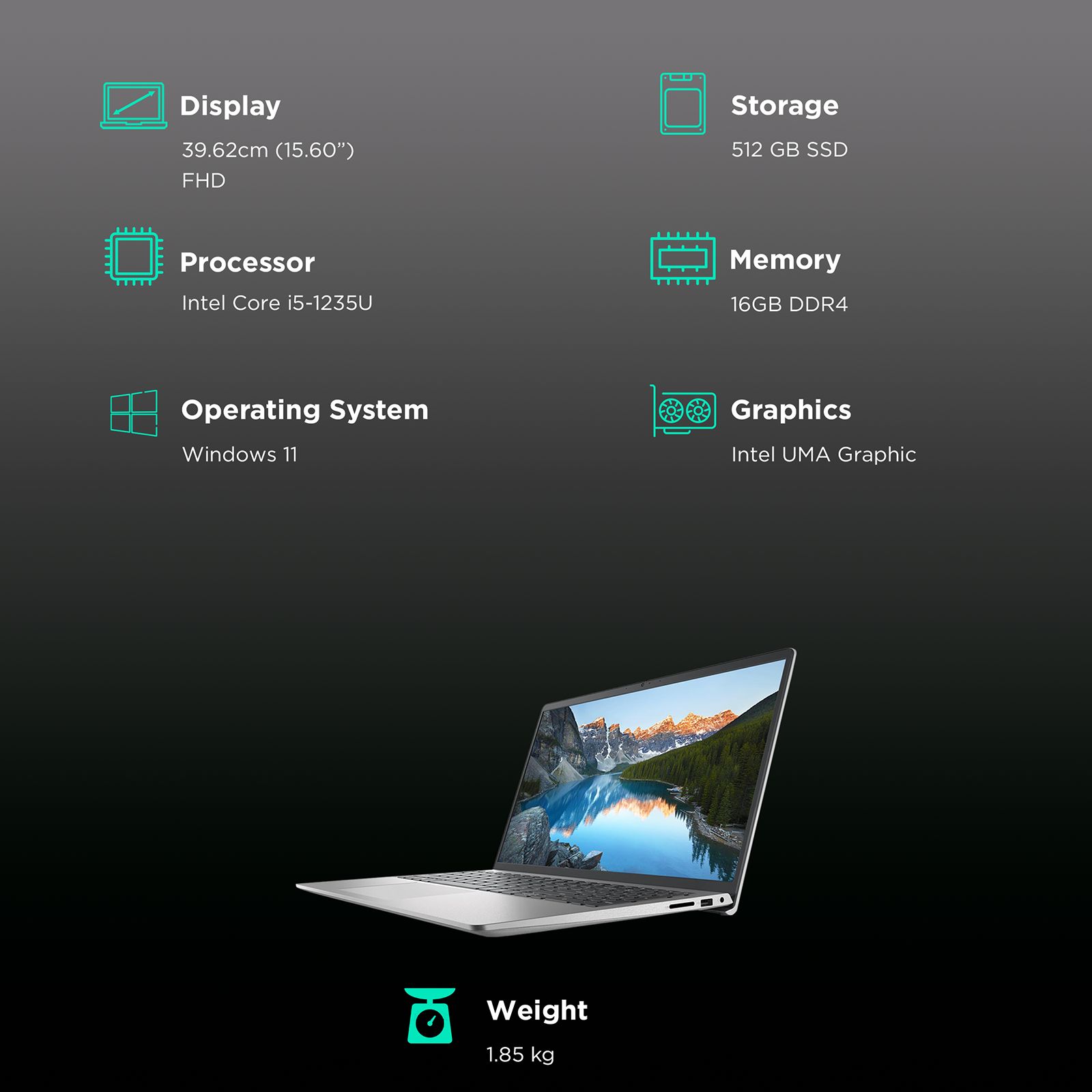 DELL Inspiron 3520 Intel Core i5 12th Gen Laptop (16GB, 512GB SSD, Windows 11, 15.6 inch FHD Display, MS Office 2021, Platinum Silver, 1.85 KG) DELL Inspiron 3520 Intel Core i5 12th Gen Laptop (16GB, 512GB SSD, Windows 11, 15.6 inch FHD Display, MS Office 2021, Platinum Silver, 1.85 KG)_3