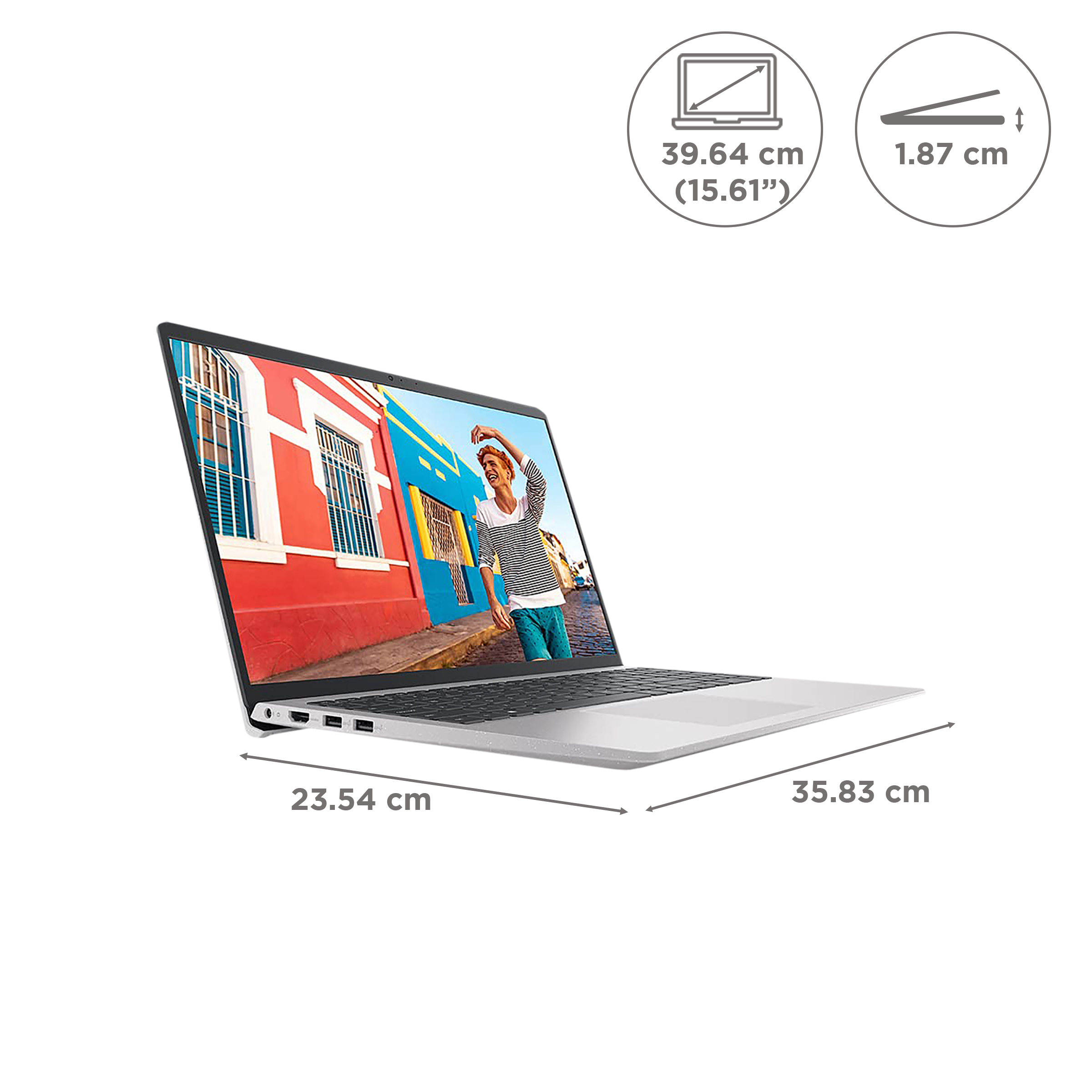 DELL Inspiron 3525 AMD Ryzen 3 3rd Gen Laptop (8GB, 256GB SSD, 1TB HDD, Windows 11, 15.6 inch FHD Display, MS Office 2021, Titan Grey, 1.85 KG)_2