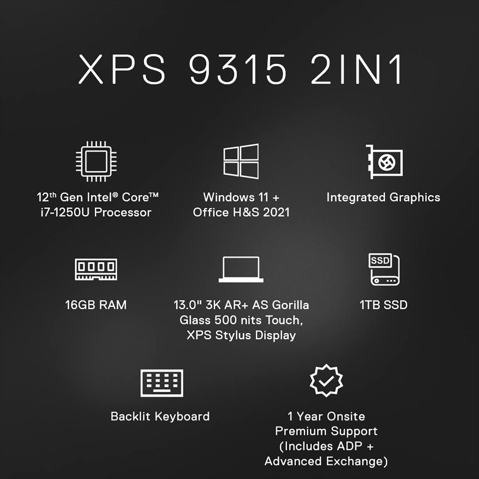 DELL XPS 13 Intel Core i7 12th Gen (13 inch, 16GB, 1TB, Windows 11 Home, Intel Iris Xe, Sky, D560077WIN9S)_13