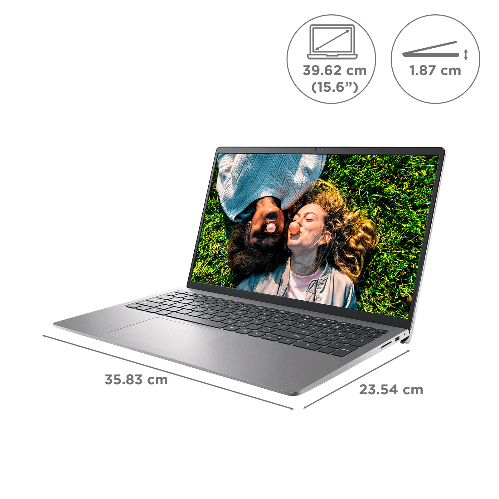 DELL Inspiron 15 3520 Intel Core i3 12th Gen Thin & Light Laptop (8GB, 512GB SSD, Windows 11 Home, 15.6 inch Full HD Display, MS Office 2021, Platinum Silver Plastic, 1.65 KG)_2