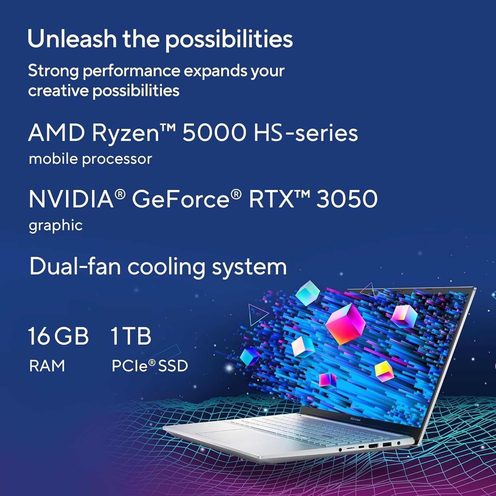 ASUS Vivobook Pro 15 AMD Ryzen 7 Thin and Light Laptop (16GB, 1TB SSD, Windows 11 Home, 15.6 inch FHD OLED Display, MS Office 2021, Cool Silver)_15