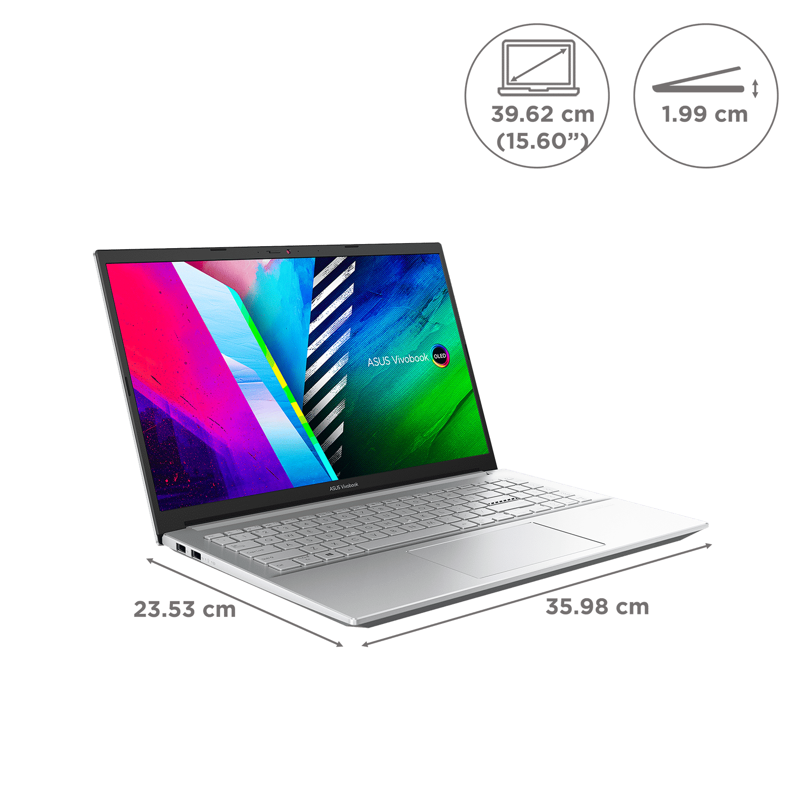 ASUS Vivobook Pro 15 AMD Ryzen 7 Thin and Light Laptop (16GB, 1TB SSD, Windows 11 Home, 15.6 inch FHD OLED Display, MS Office 2021, Cool Silver)_2