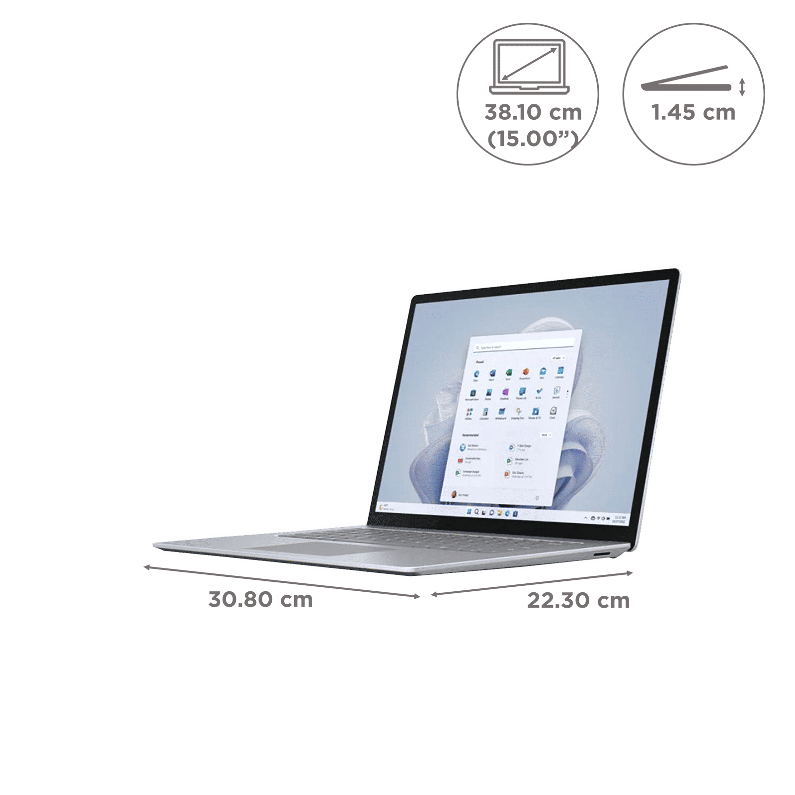 Microsoft Surface Laptop 5 Intel Core i7 12th Gen (15 inch, 8GB, 256GB, Windows 11, Intel Iris Xe Graphics, PixelSense Display, Platinum, RBY-00023)_2