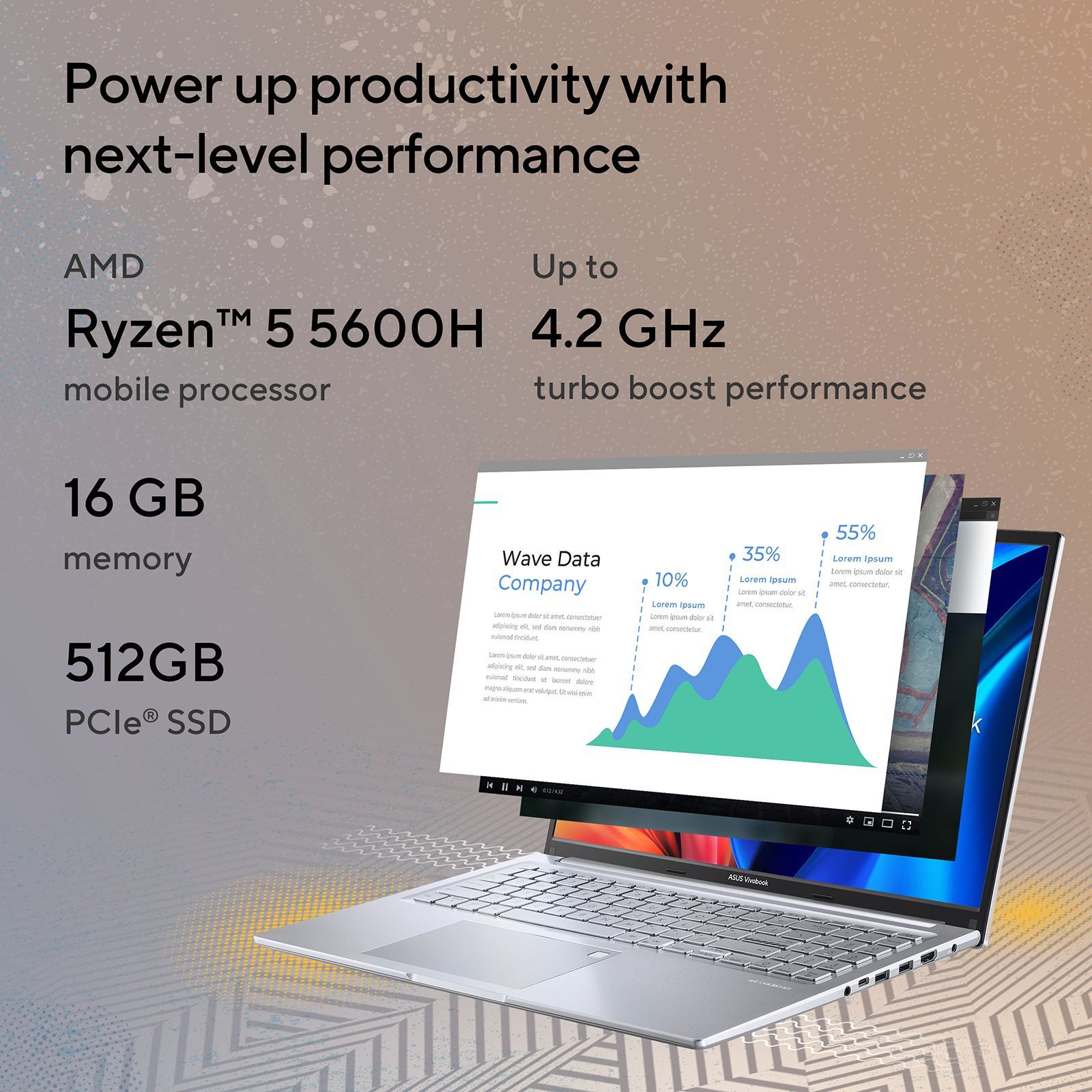 ASUS Vivobook Pro MB512WS AMD Ryzen 5 (16 inch, 16GB, 512GB, Windows 10 Home, MS Office 2021, AMD Radeon Vega 7 Graphics, WUXGA Display, Transparent Silver, 90NB0Y82-M00050)_16