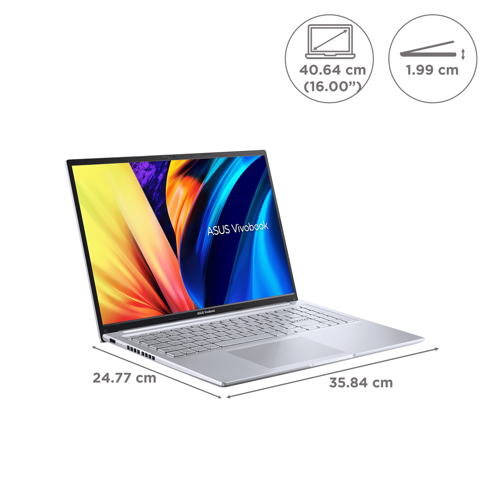ASUS Vivobook Pro MB512WS AMD Ryzen 5 (16 inch, 16GB, 512GB, Windows 10 Home, MS Office 2021, AMD Radeon Vega 7 Graphics, WUXGA Display, Transparent Silver, 90NB0Y82-M00050)_2