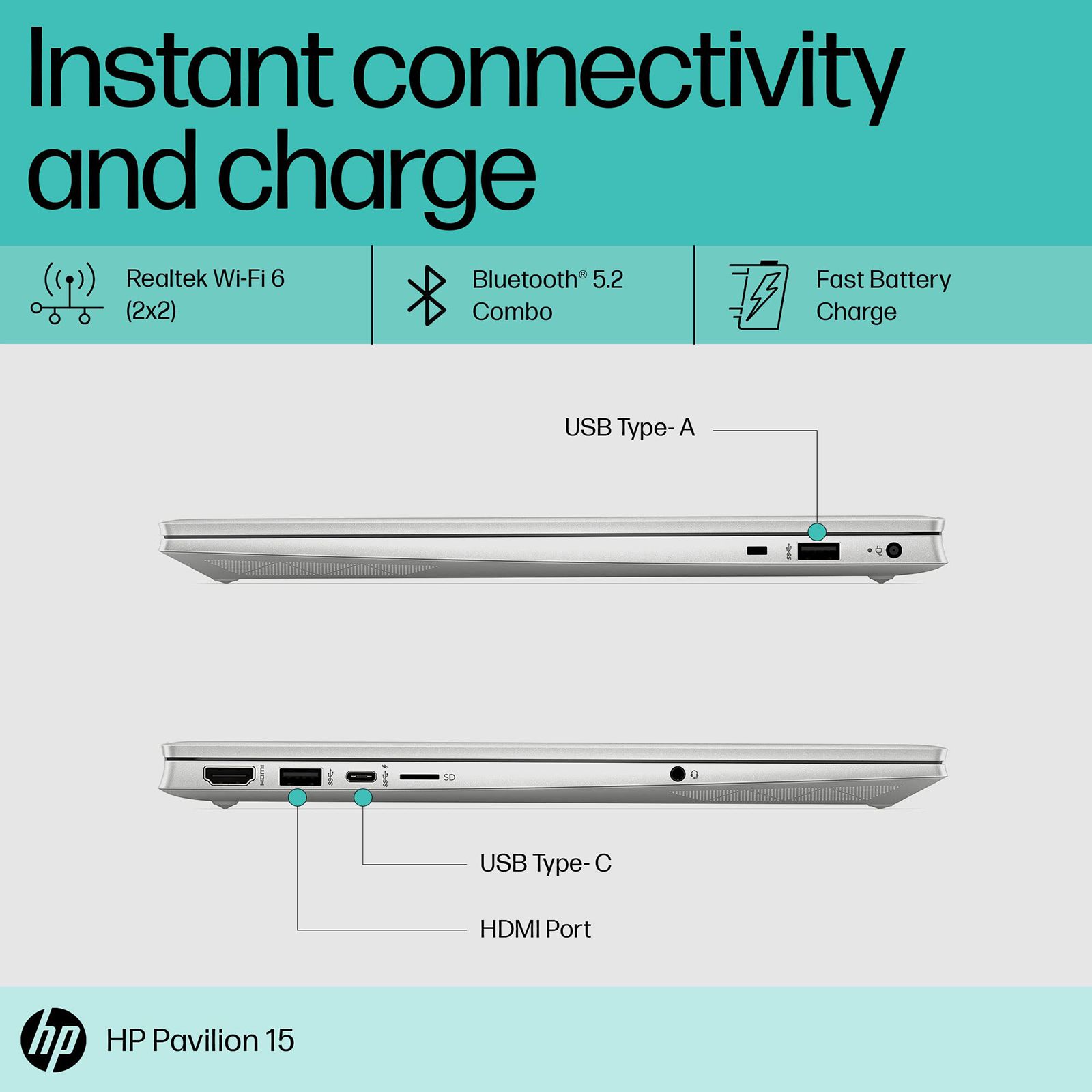 HP Pavilion 15-eh2047AU AMD Ryzen 5 (15.6 inch, 16GB, 512GB, Windows 11, MS Office 2021, AMD Radeon Graphics, FHD IPS Display, Natural Silver, 7K0L9PAACJ)_8