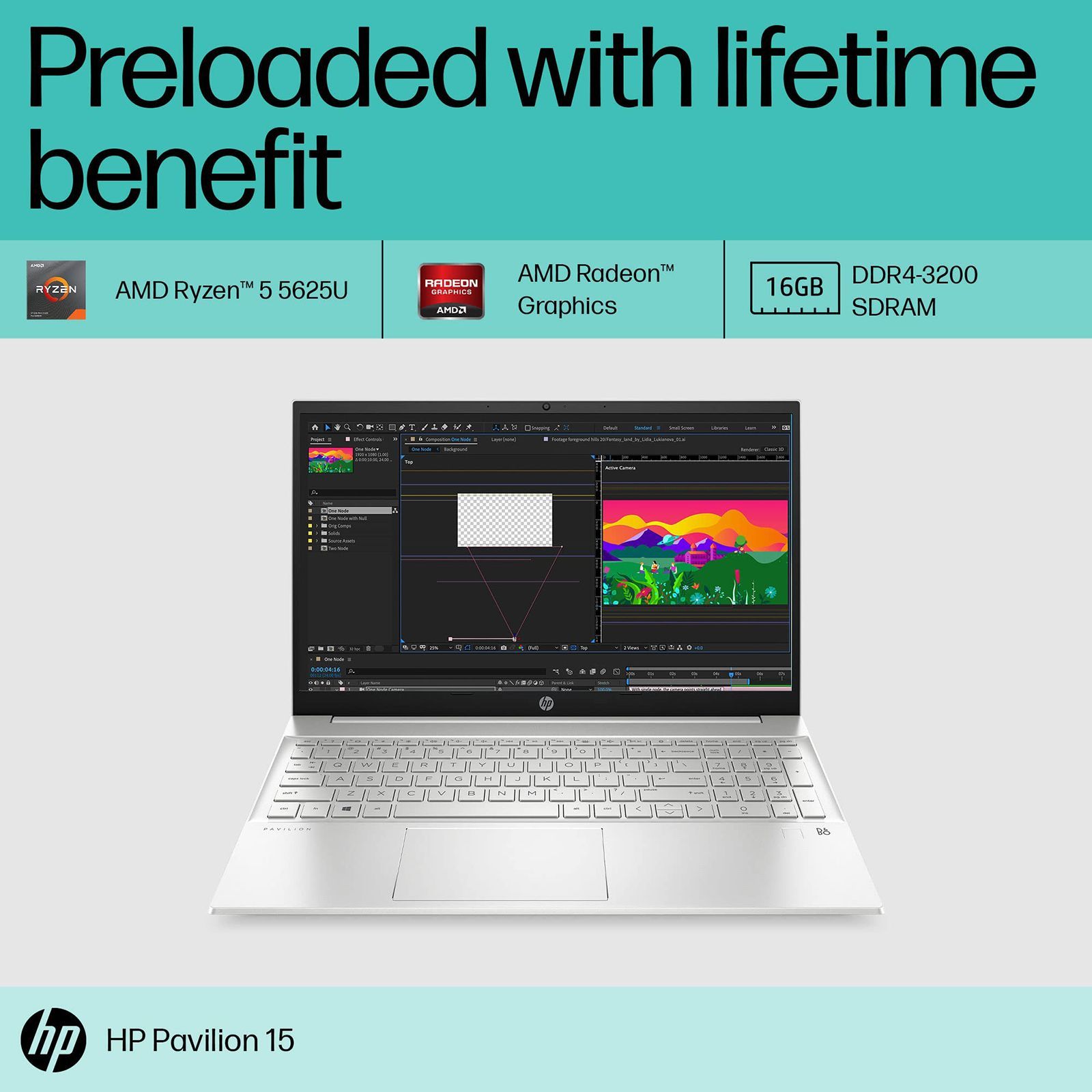 HP Pavilion 15-eh2047AU AMD Ryzen 5 (15.6 inch, 16GB, 512GB, Windows 11, MS Office 2021, AMD Radeon Graphics, FHD IPS Display, Natural Silver, 7K0L9PAACJ)_9