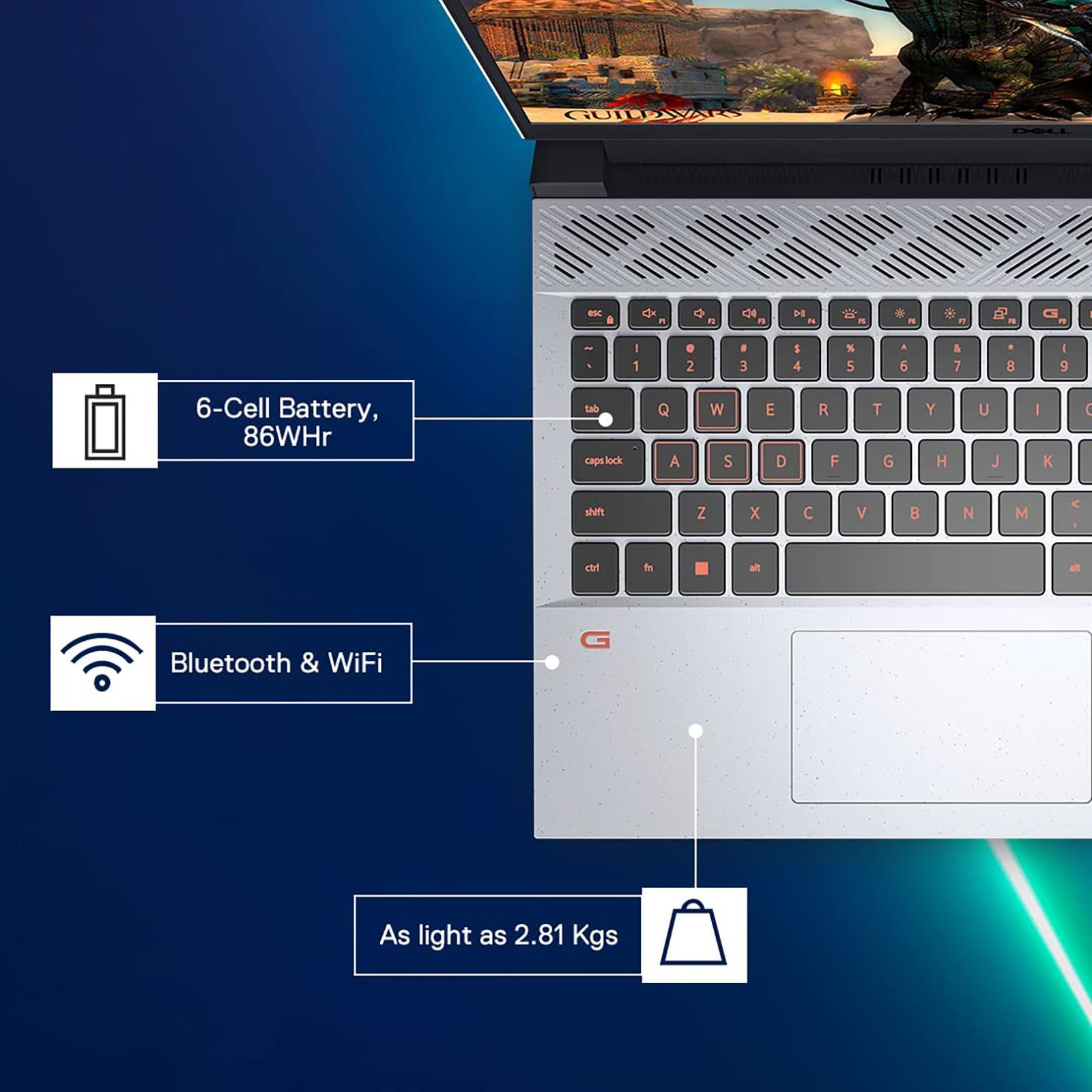 DELL Inspiron G15 5520 Intel Core i7 12th Gen (15.6 inch, 16GB, 512GB, Windows 11, MS Office 2021, NVIDIA GeForce RTX 3060, Full HD Display, Dark Shadow Grey, D560895WIN9S)_13