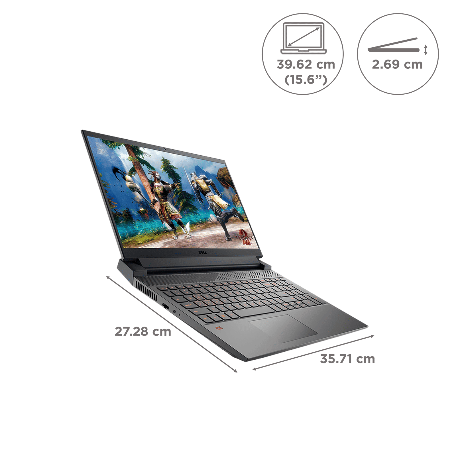 DELL Inspiron G15 5520 Intel Core i7 12th Gen (15.6 inch, 16GB, 512GB, Windows 11, MS Office 2021, NVIDIA GeForce RTX 3060, Full HD Display, Dark Shadow Grey, D560895WIN9S)_2