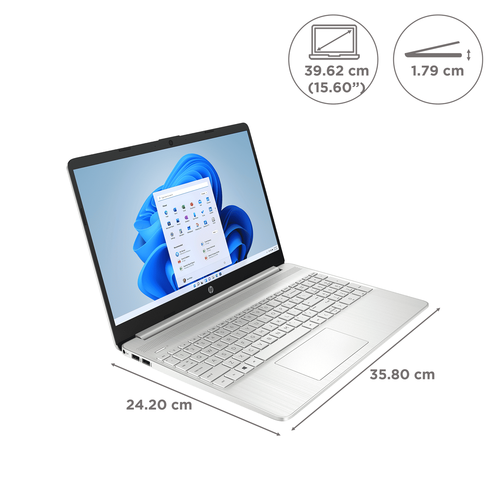 HP 15s-fq2717TU Intel Core i3 11th Gen (15.6 inch, 8GB, 512GB, Windows 11 Home, MS Office 2021, Intel UHD, FHD Display, Natural Silver, 7G6H3PA#ACJ)_2