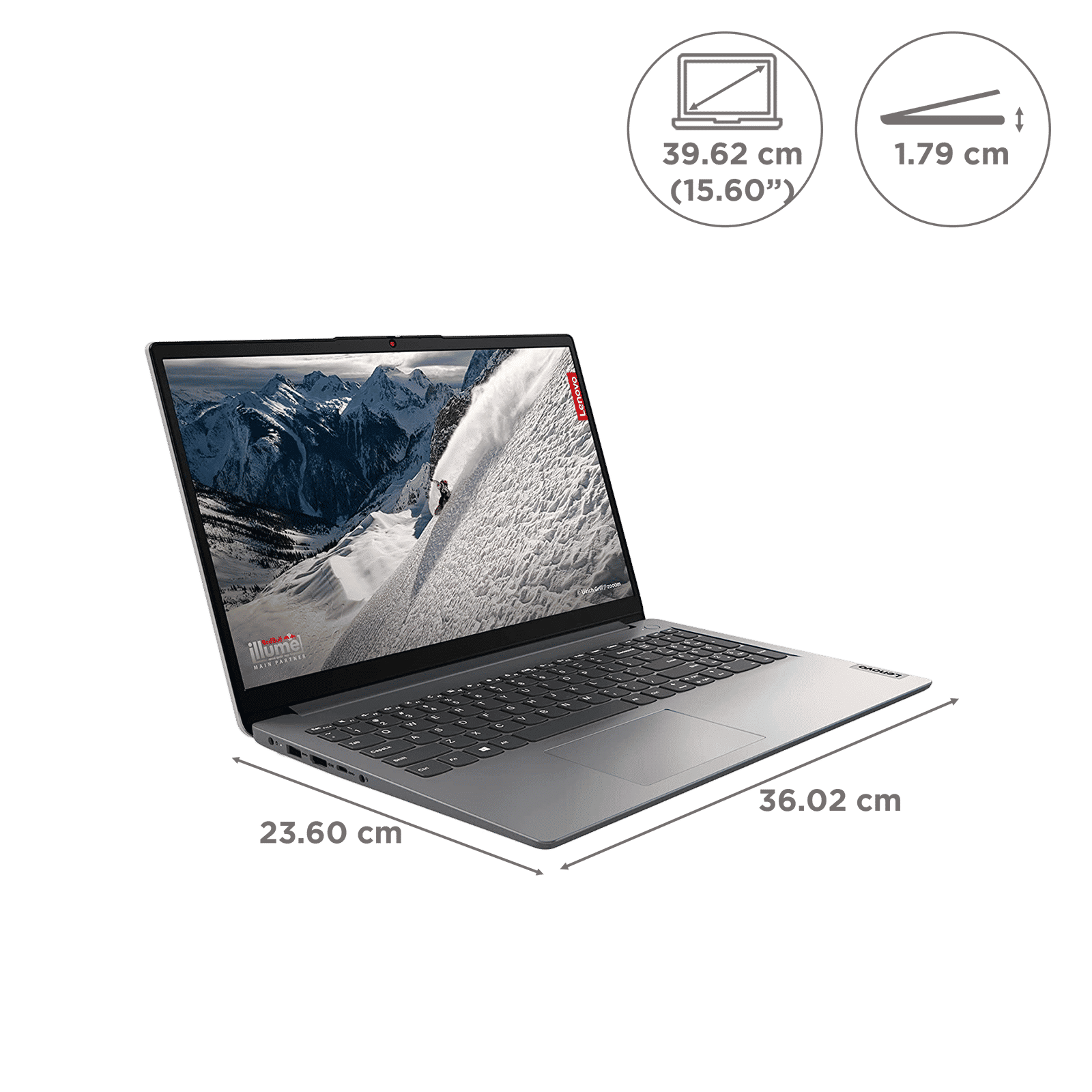 Lenovo IdeaPad 1 15AMN7 AMD Ryzen 3 (15.6 inch, 8GB, 512GB, Windows 11 Home, MS Office 2021, AMD Radeon 610M, Full HD Display, Cloud Grey, 82VG009MIN)_2