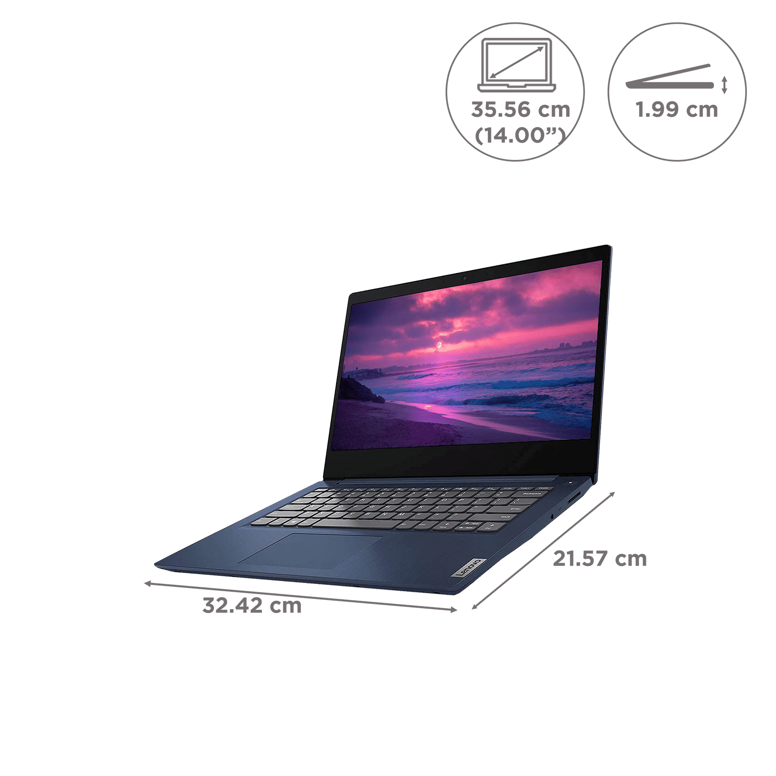 Lenovo IdeaPad 3 14IAU7 Intel Core i3 12th Gen (14 inch, 8GB, 512GB, Windows 11, MS Office 2021, Intel UHD Graphics, Full HD IPS Display, Abyss Blue, 82RJ0050IN)_2