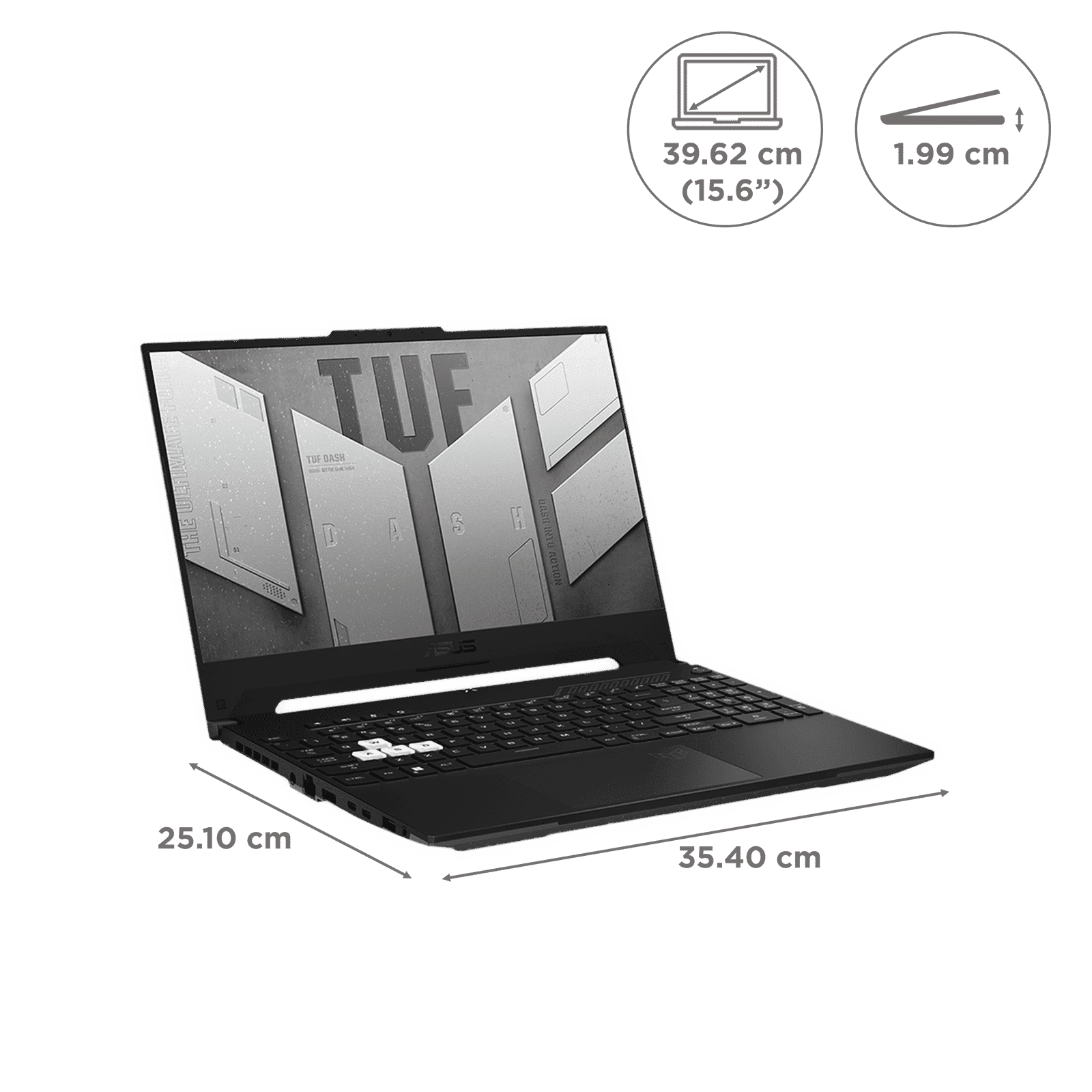 ASUS TUF Dash F15 FX517ZC-HN084WS Intel Core i5 12th Gen (15.6 inch, 16GB, 512GB, Windows 11 Home, MS Office 2019, NVIDIA GeForce RTX 3050, Full HD IPS Display, Off Black, 90NR09L3-M004R0)_2