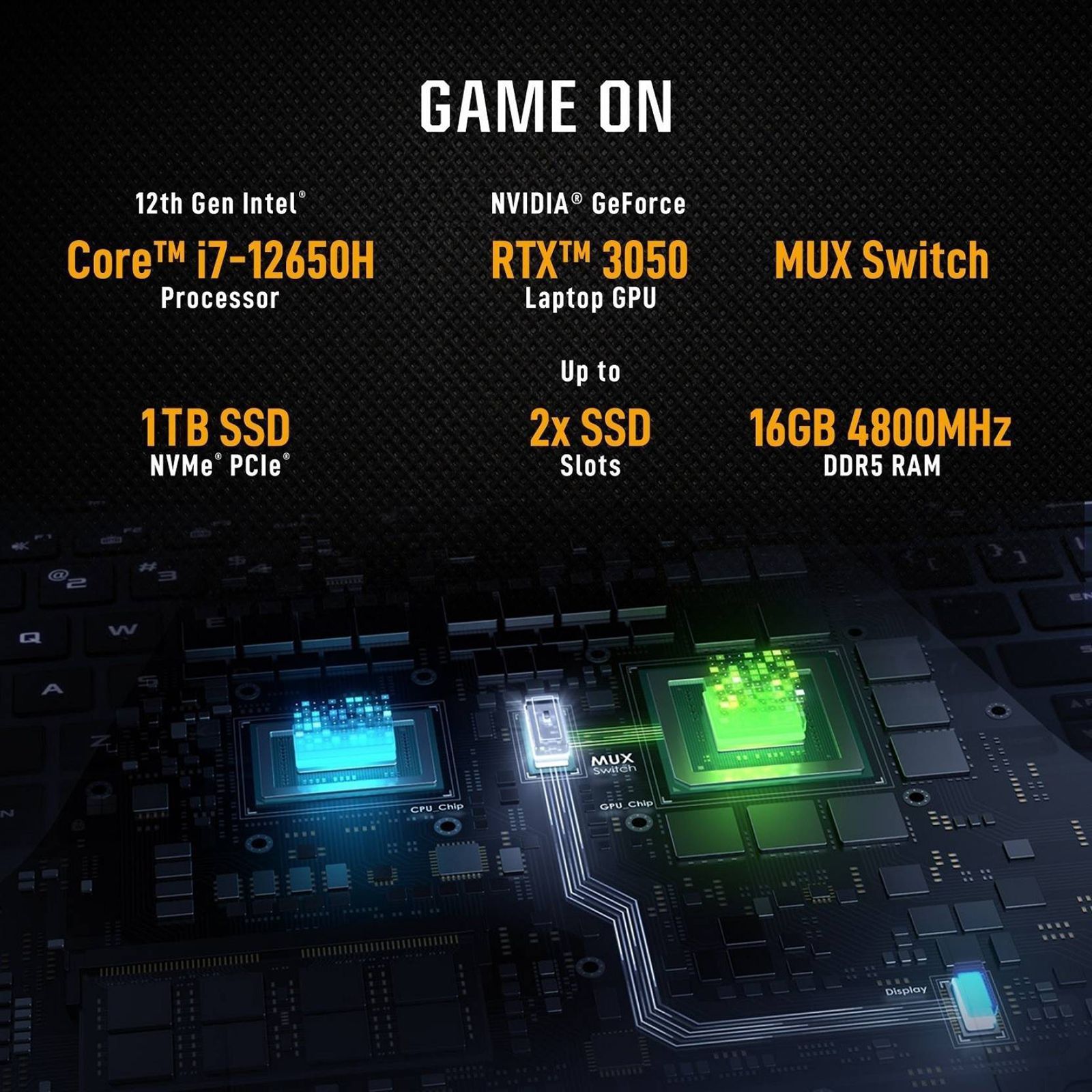 ASUS TUF Dash F15 FX517ZC-HN108WS Intel Core i7 12th Gen (15.6 inch, 16GB, 1TB, Windows 11 Home, MS Office 2019, NVIDIA GeForce RTX 3050, Full HD IPS Display, Off Black, 90NR09L3-M00740)_12