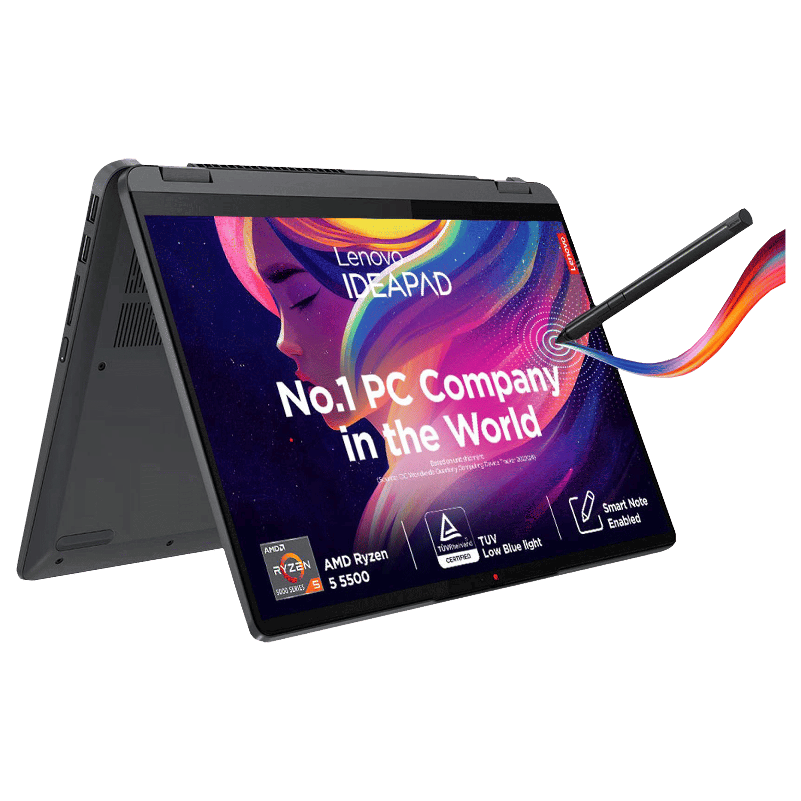 Lenovo IdeaPad Flex 5 AMD Ryzen 5 (14 inch, 16GB, 512GB, Windows 11 Home, MS Office 2021, AMD Radeon, Full HD IPS Display, Storm Grey, 82R9006DIN)_1