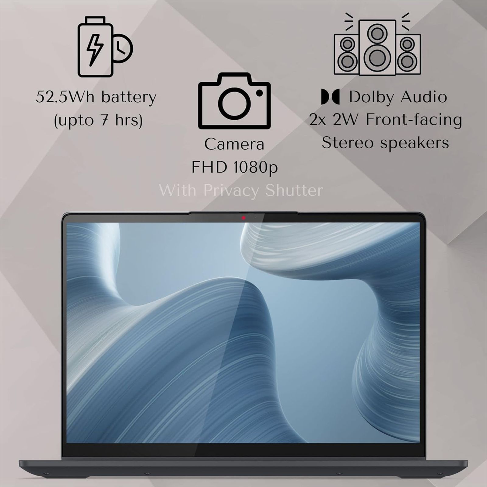 Lenovo IdeaPad Flex 5 AMD Ryzen 5 (14 inch, 16GB, 512GB, Windows 11 Home, MS Office 2021, AMD Radeon, Full HD IPS Display, Storm Grey, 82R9006DIN)_13