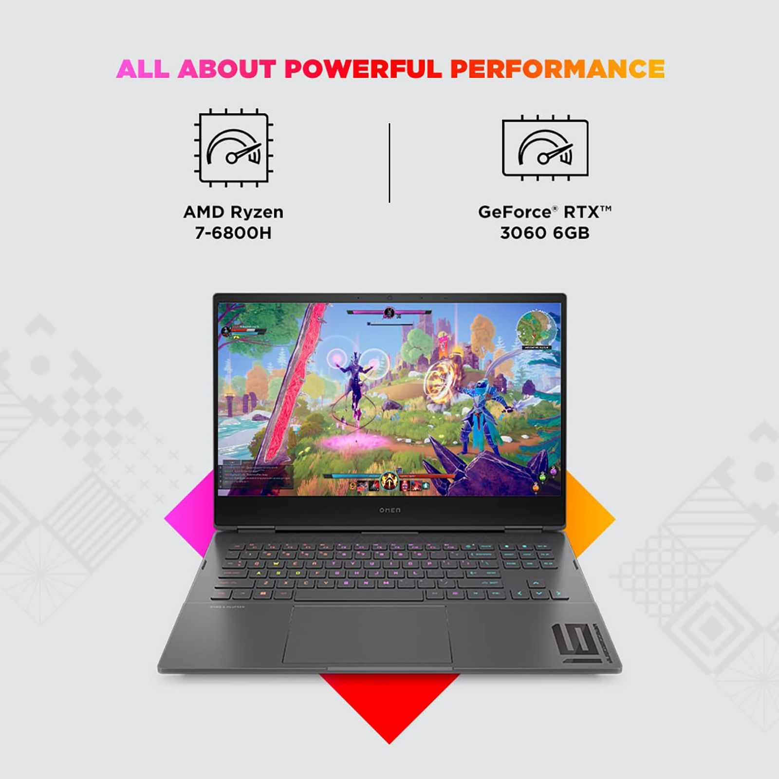 HP OMEN AMD Ryzen 7 (16.1 inch, 16GB, 1TB, Windows 11 Home, MS Office 2021, NVIDIA GeForce RTX 3060, Full HD IPS Display, Mica Silver, 6J390PAACJ)_9