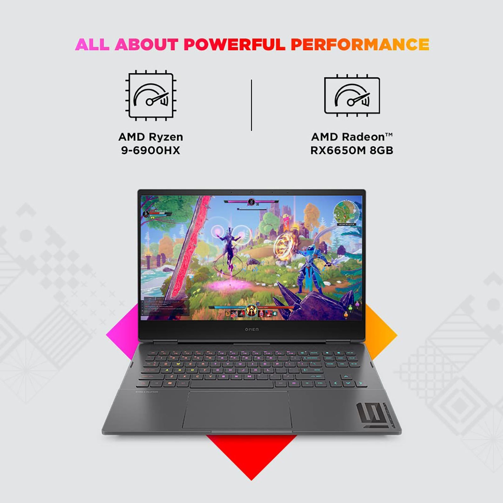 HP OMEN AMD Ryzen 9 (16.1 inch, 32GB, 1TB, Windows 11 Home, MS Office 2021, AMD RX 6650M, Full HD IPS Display, Mica Silver, 6H758PAACJ)_11