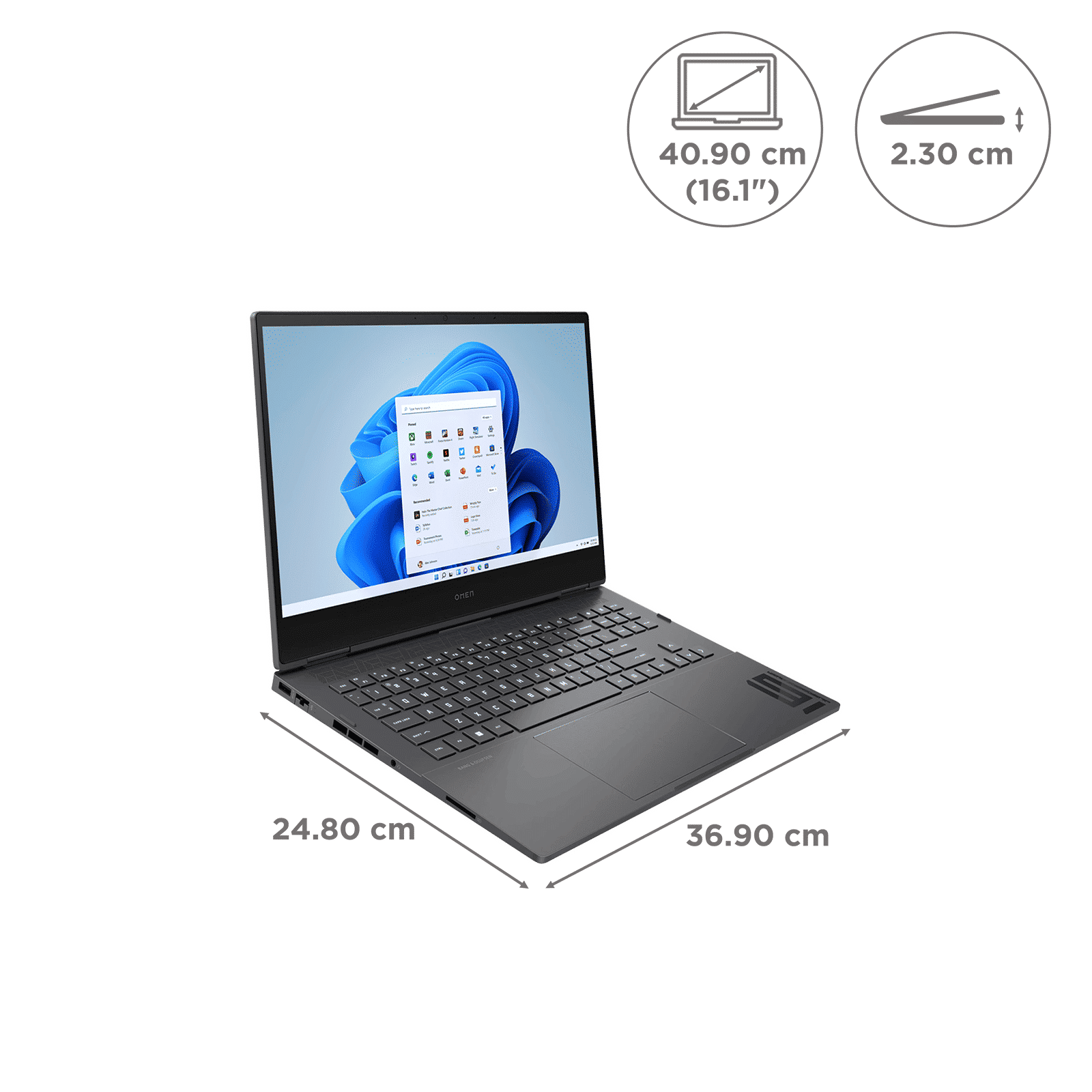 HP OMEN AMD Ryzen 9 (16.1 inch, 32GB, 1TB, Windows 11 Home, MS Office 2021, AMD RX 6650M, Full HD IPS Display, Mica Silver, 6H758PAACJ)_2