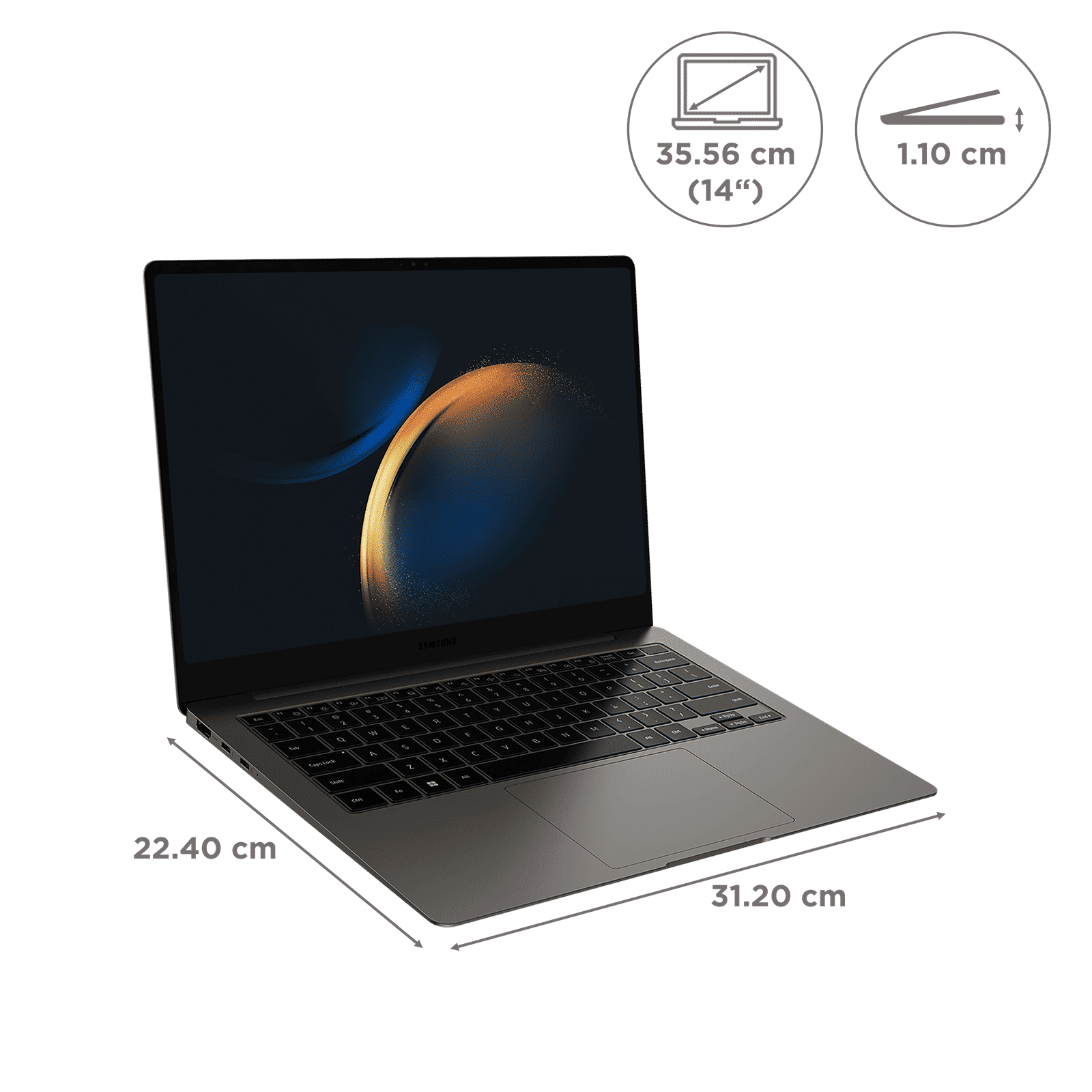 SAMSUNG Galaxy Book3 Pro Intel Core i7 13th Gen (14 inch, 16GB, 1TB, Windows 11, MS Office 2021, Intel Iris Xe, Dynamic AMOLED 2X 3K Display, Graphite, NP940XFG-KC5IN) SAMSUNG Galaxy Book3 Pro Intel Core i7 13th Gen (14 inch, 16GB, 1TB, Windows 11, MS Office 2021, Intel Iris Xe, Dynamic AMOLED 2X 3K Display, Graphite, NP940XFG-KC5IN)_2