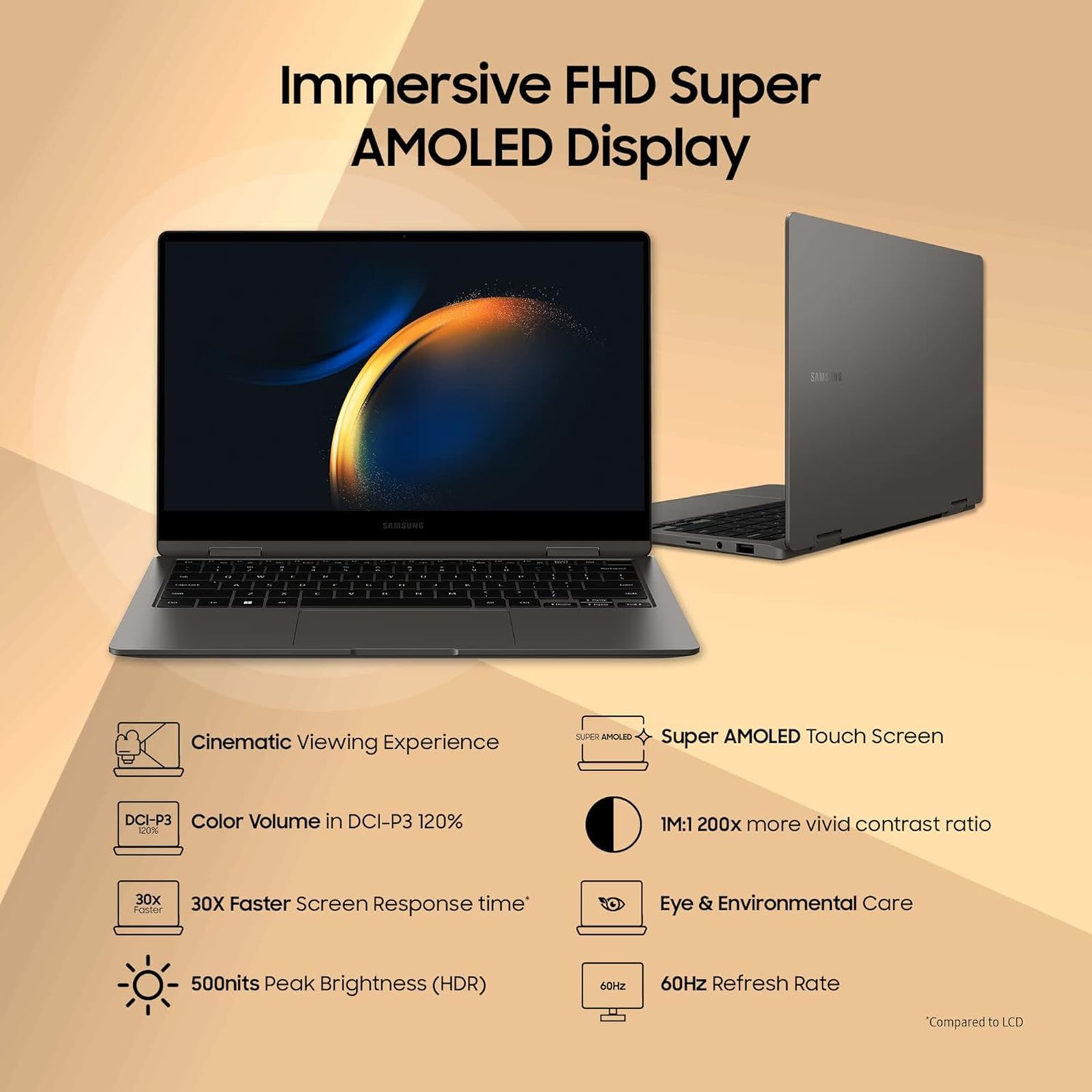 SAMSUNG Galaxy Book3 360 Intel Evo Core i7 13th Gen (13.3 inch, 16GB, 512GB, Windows 11 Home, MS Office 2021, Intel Iris Xe, FHD Super AMOLED Display, Graphite, NP730QFG-KA1IN)_17