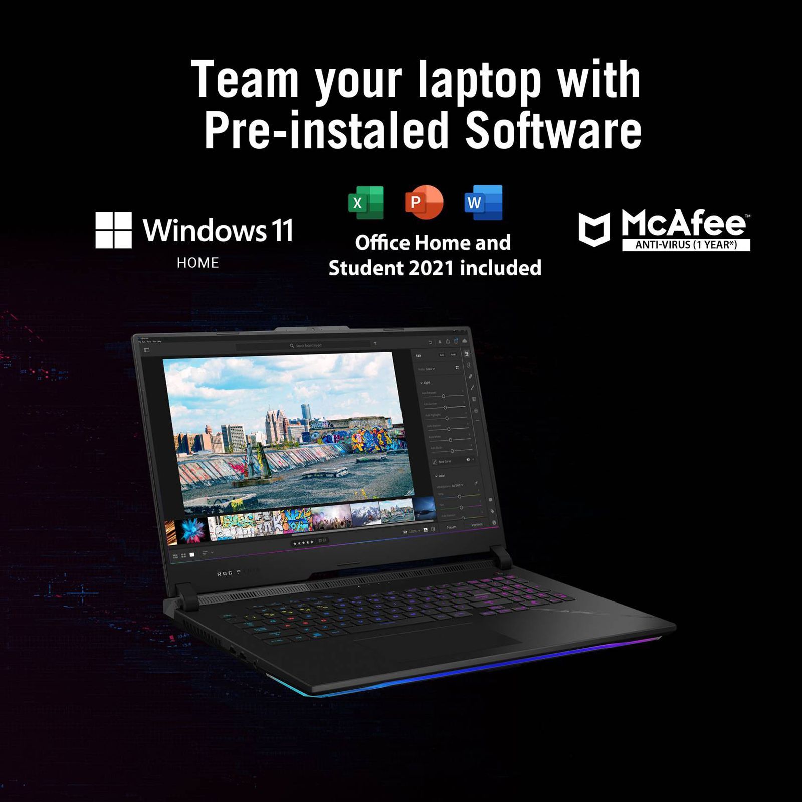 ASUS ROG Strix SCAR 17 G733PZ-LL046WS AMD Ryzen 9 (17.3 inch, 16GB, 1TB, Windows 11 Home, MS Office 2021, NVIDIA GeForce RTX 4080, WQHD IPS Display, Off Black, 90NR0DC4-M00310)_11