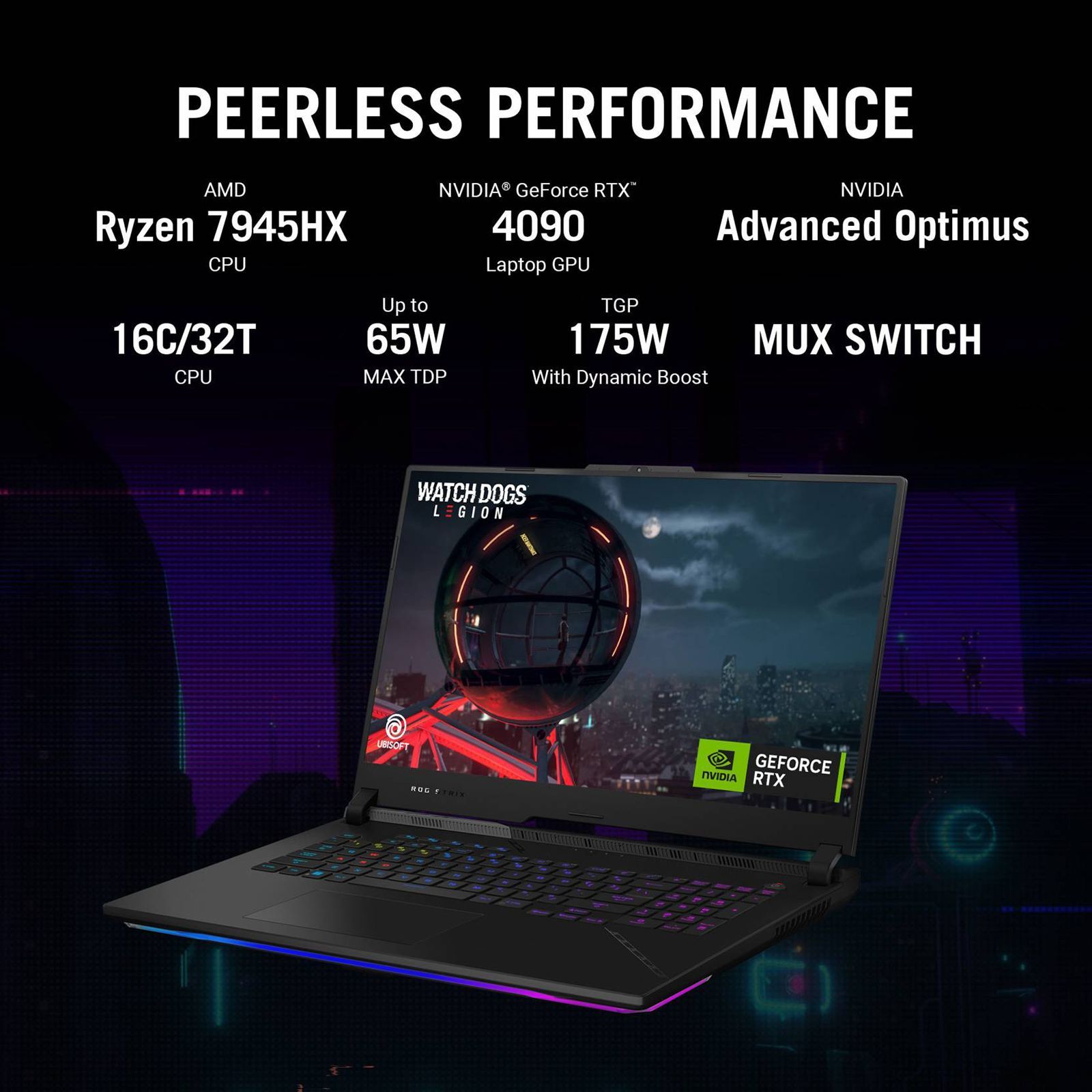 ASUS ROG Strix SCAR 17 G733PZ-LL046WS AMD Ryzen 9 (17.3 inch, 16GB, 1TB, Windows 11 Home, MS Office 2021, NVIDIA GeForce RTX 4080, WQHD IPS Display, Off Black, 90NR0DC4-M00310)_16