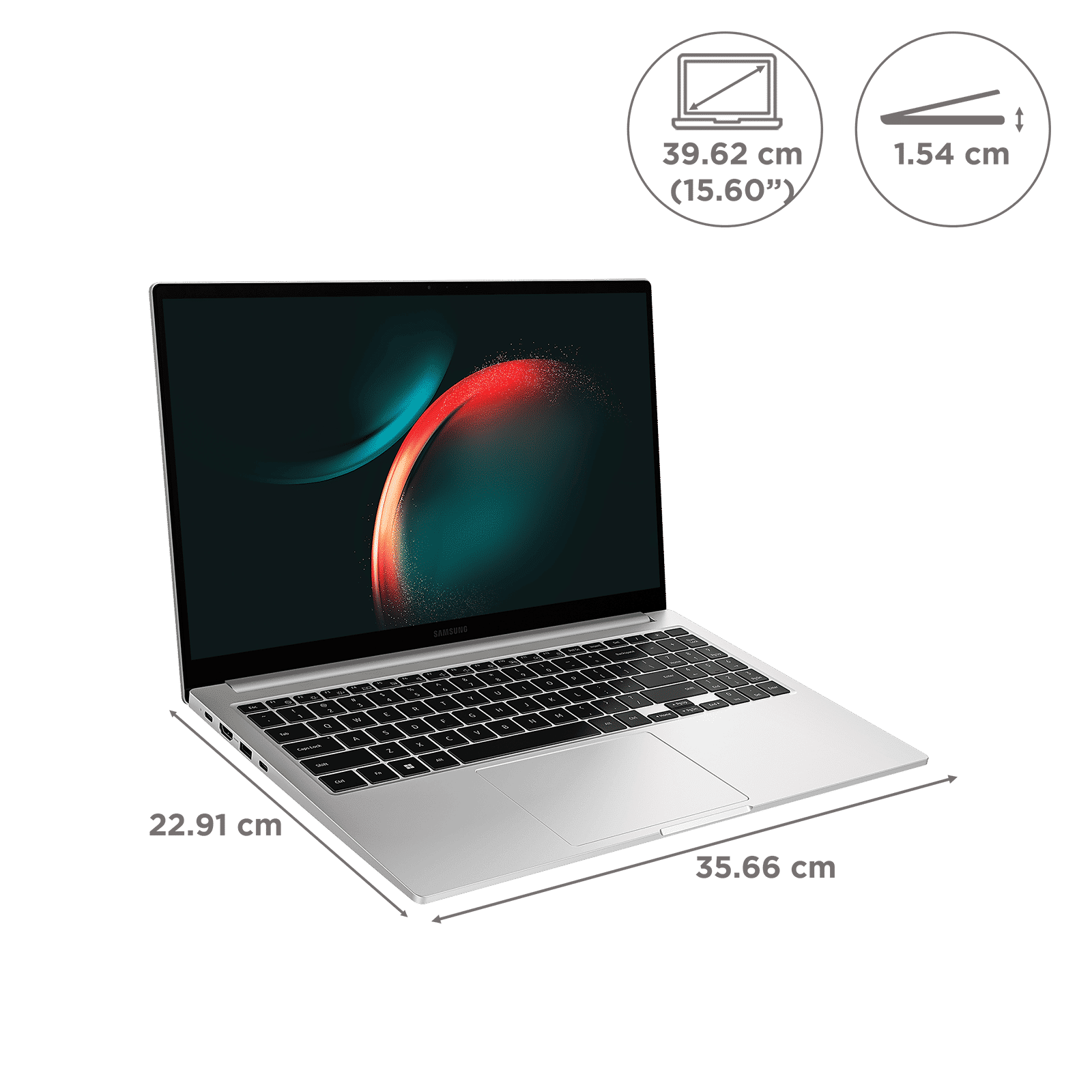 SAMSUNG Galaxy Book3 Intel Core i5 13th Gen (15.6 inch, 16GB, 512GB, Windows 11 Home, Intel Iris Xe, Full HD LED Display, Silver, NP750XFG-KB2IN)_2